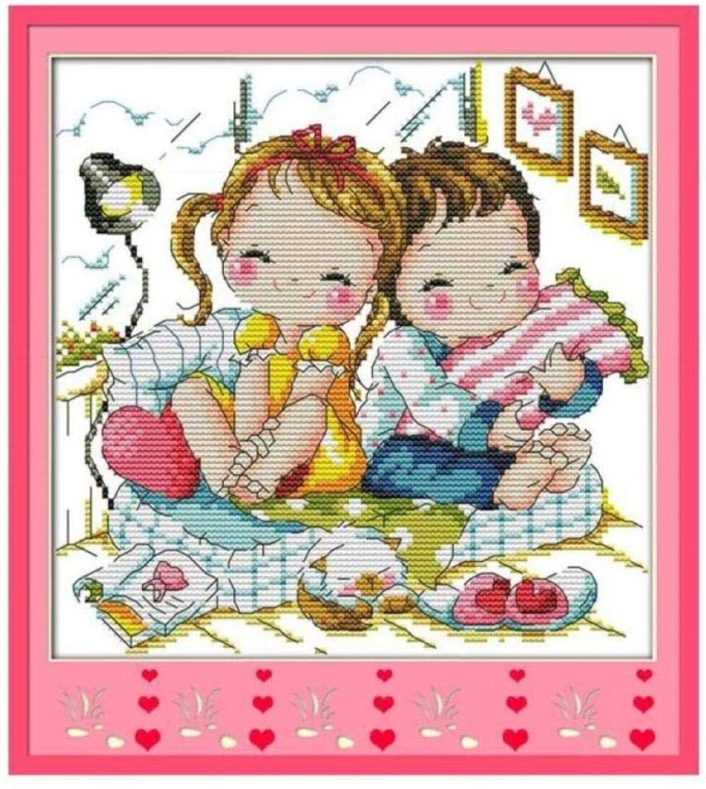 Amazon.co.jp: 刺繍キットクロスステッチ刺しゅう工芸品カップルの絵