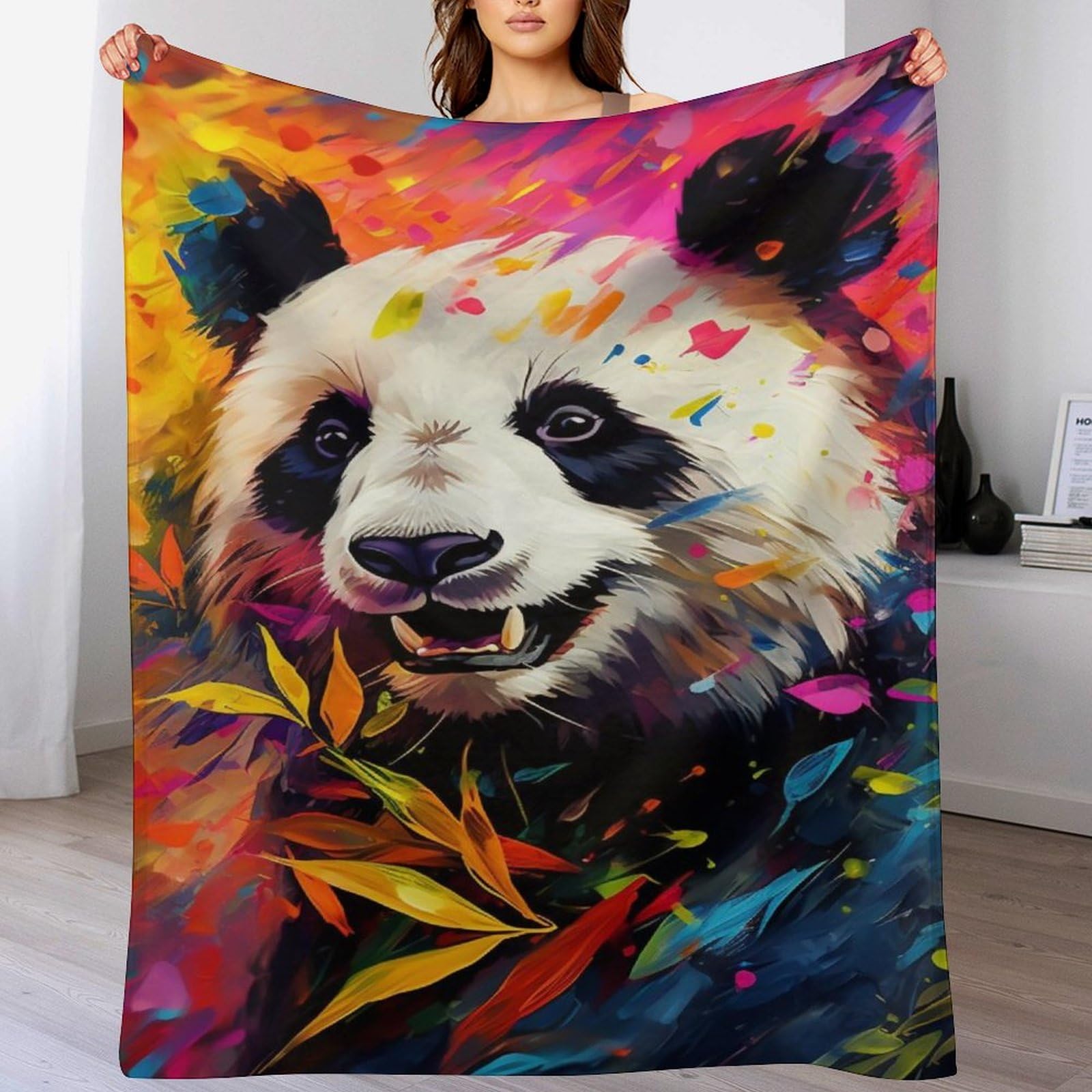 Couverture polaire panda douce : un cadeau idéal et chaleureux de 130x150cm