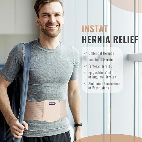 Miniatura 2 de Cinturón de hernia umbilical  Cinturón de hernia abdominal para hombres y mujeres  Carpeta de hernia umbilical del ombligo con 1 almohadilla de