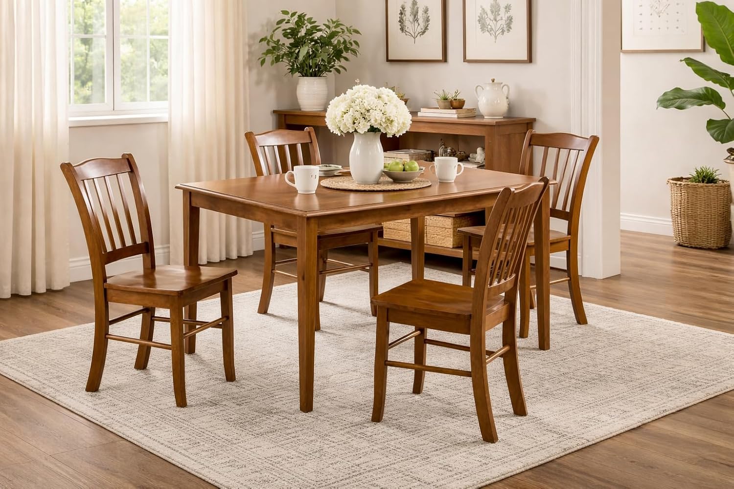 Boraam Shaker Chair, Walnut, Set of 2