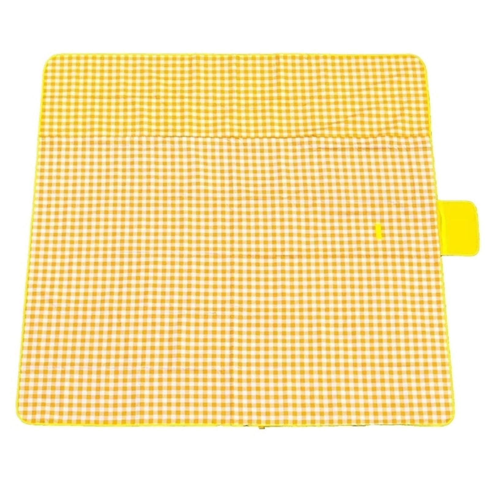 1 pezzo di stoffa impermeabile stuoia da picnic all'aperto campeggio primaverile gita spiaggia portatile panno per Campeggio(Yellow,150x150cm)