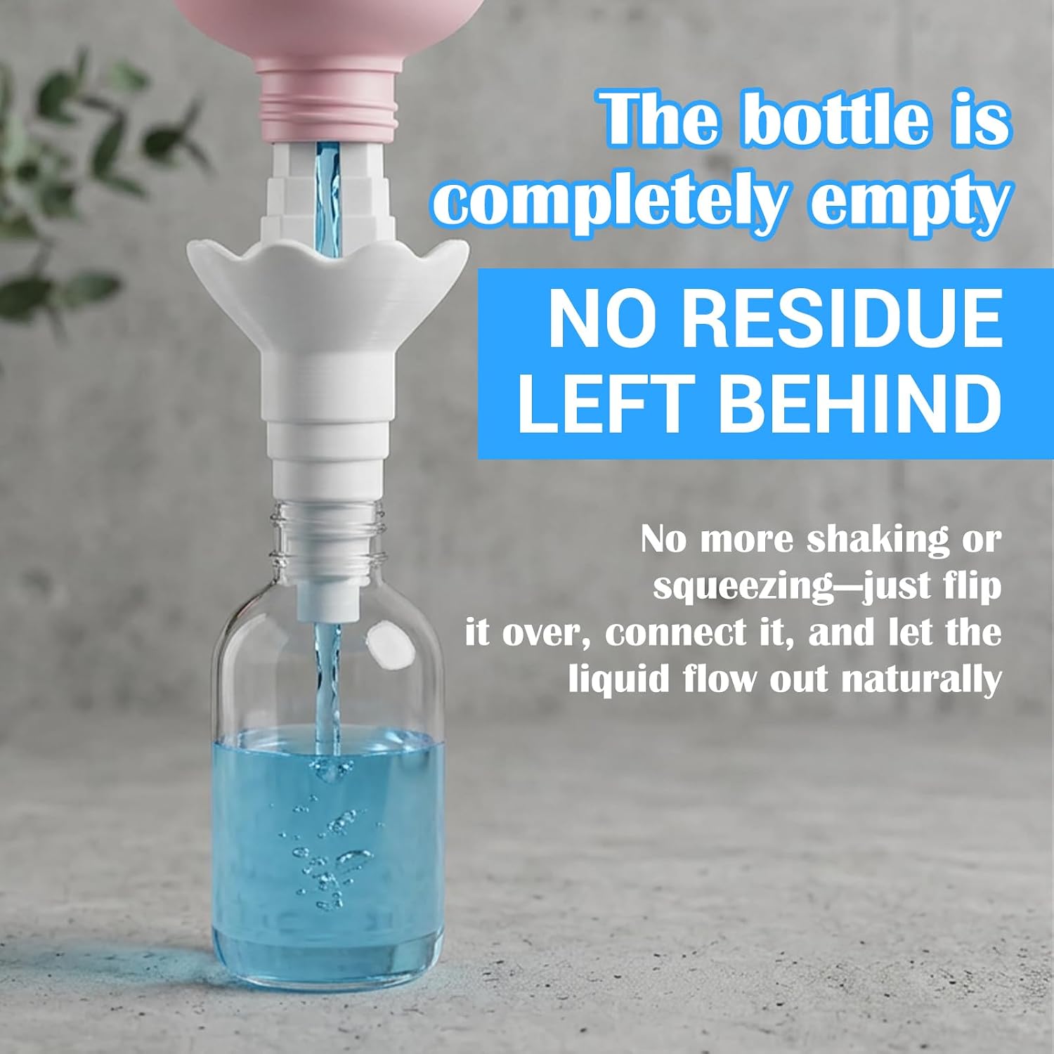 2 Pack Universal Bottles Emptying Kit -Use Reusable Funnels