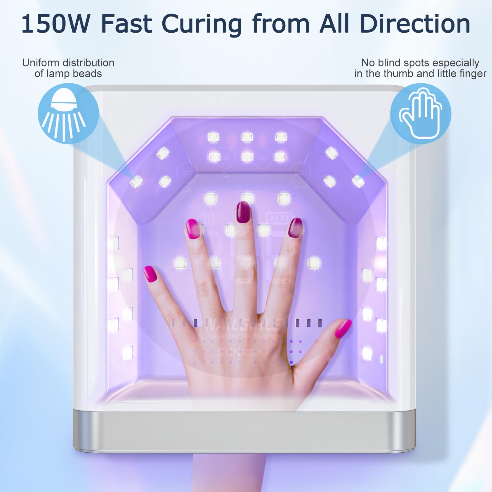 Amazon | NAILGIRLS コードレス 充電式 UV LED ネイルランプ 150W UV