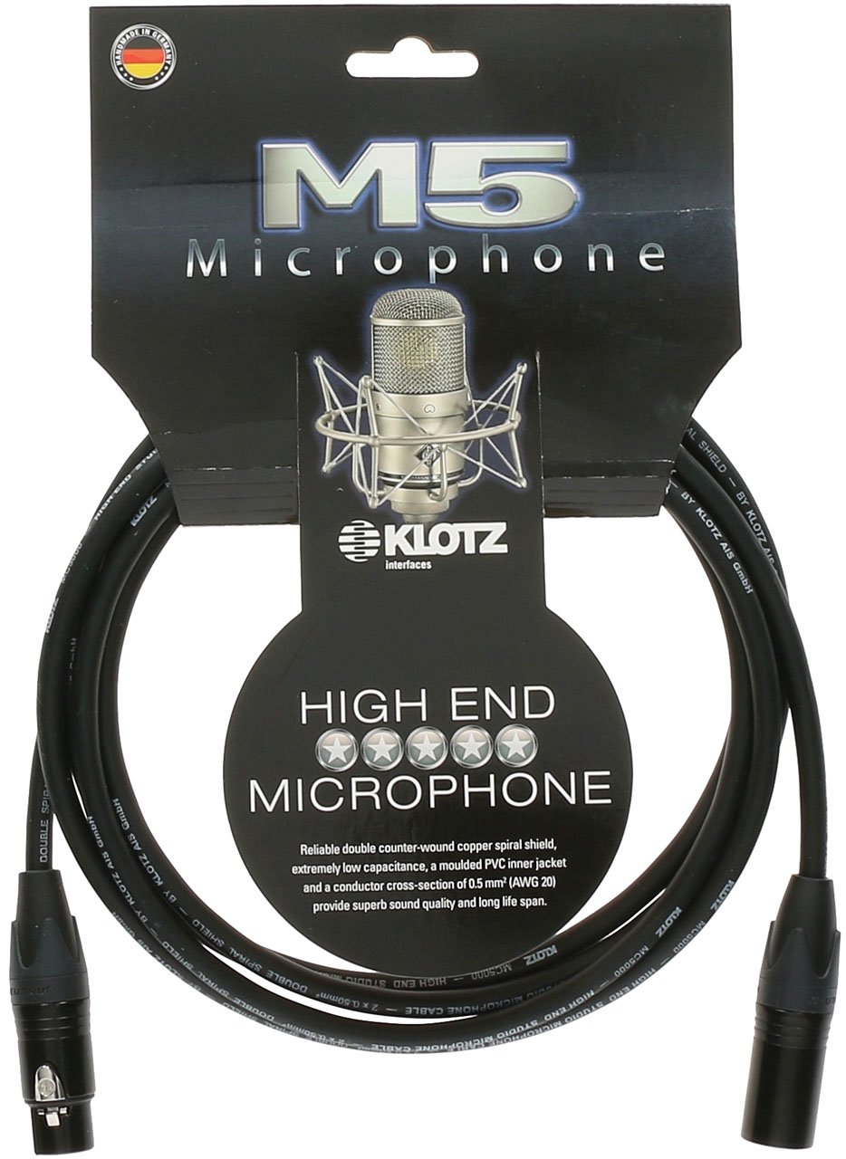 Klotz - Cable micro XLR M5 (15 m, conector Neutrik, cable micro