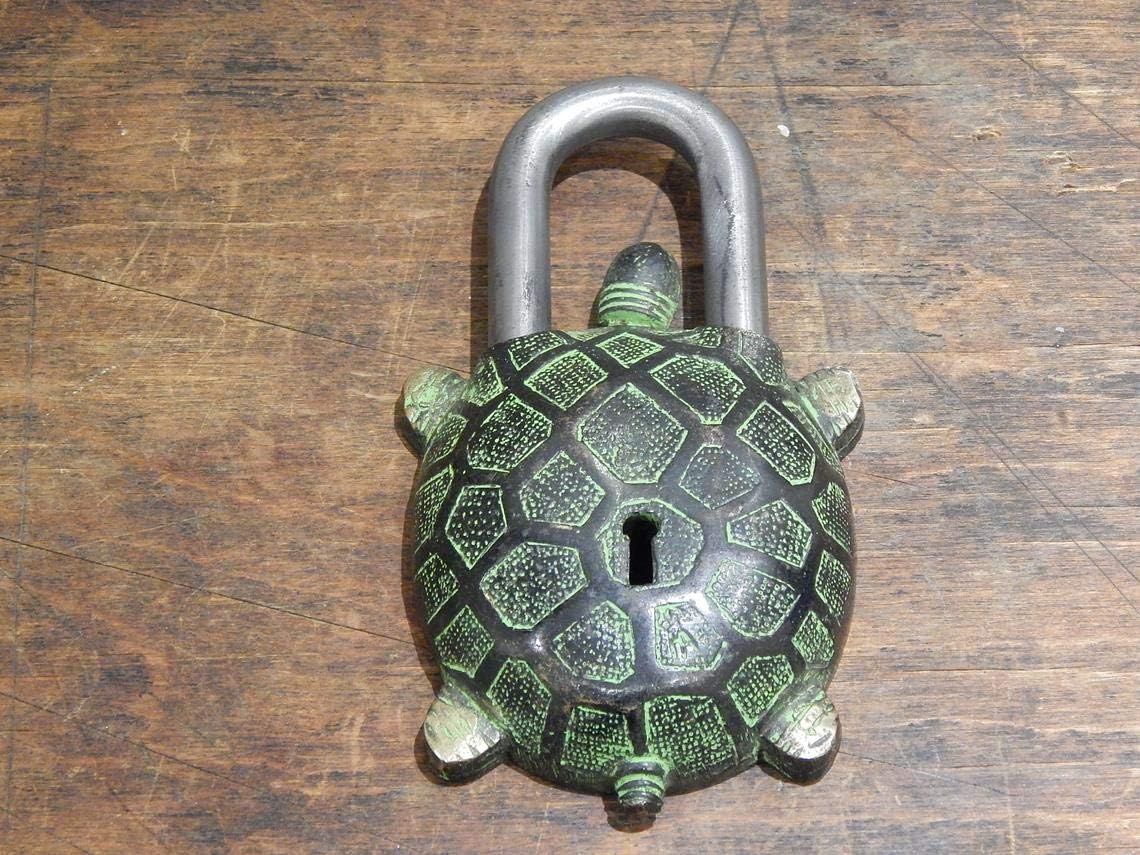 Brass Padlock Home Office Decor (Tortoise Padlock)