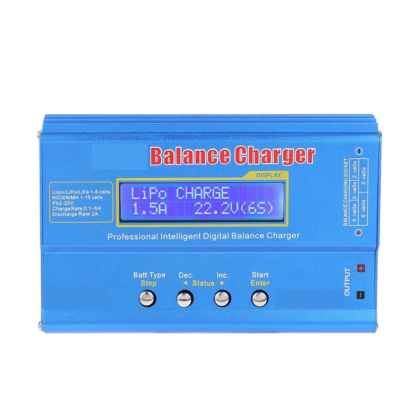 Ładowarka Baterii, Ładowarka z balanserem cyfrowym LCD 80 W do akumulatorów NiMH RC
