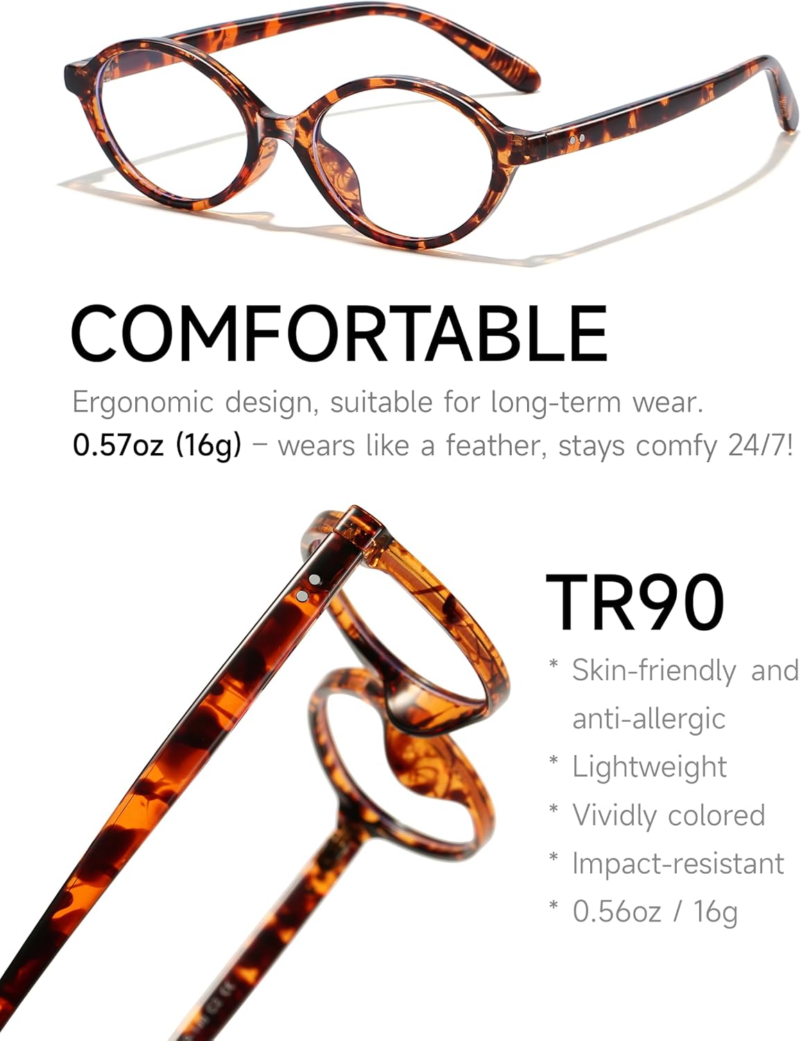Oval Blue Light Blocking Glasses Vintage Y2K Anti Eyestrain Protection TV Computer Gaming for Women Reno