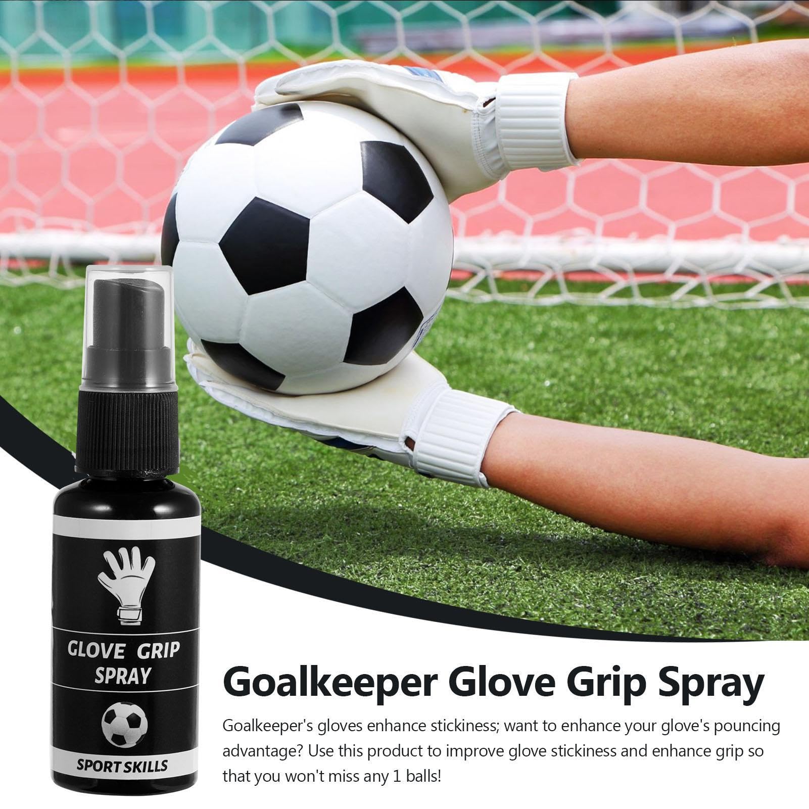 Soccer Gloves Cleaner & Restorer - Football Gloves Grip Spray | 30ml Non-Slip Sticky Spray for Enhanced Grip | Increased Holding Power & Stickiness for Sports & Athletic Performance
