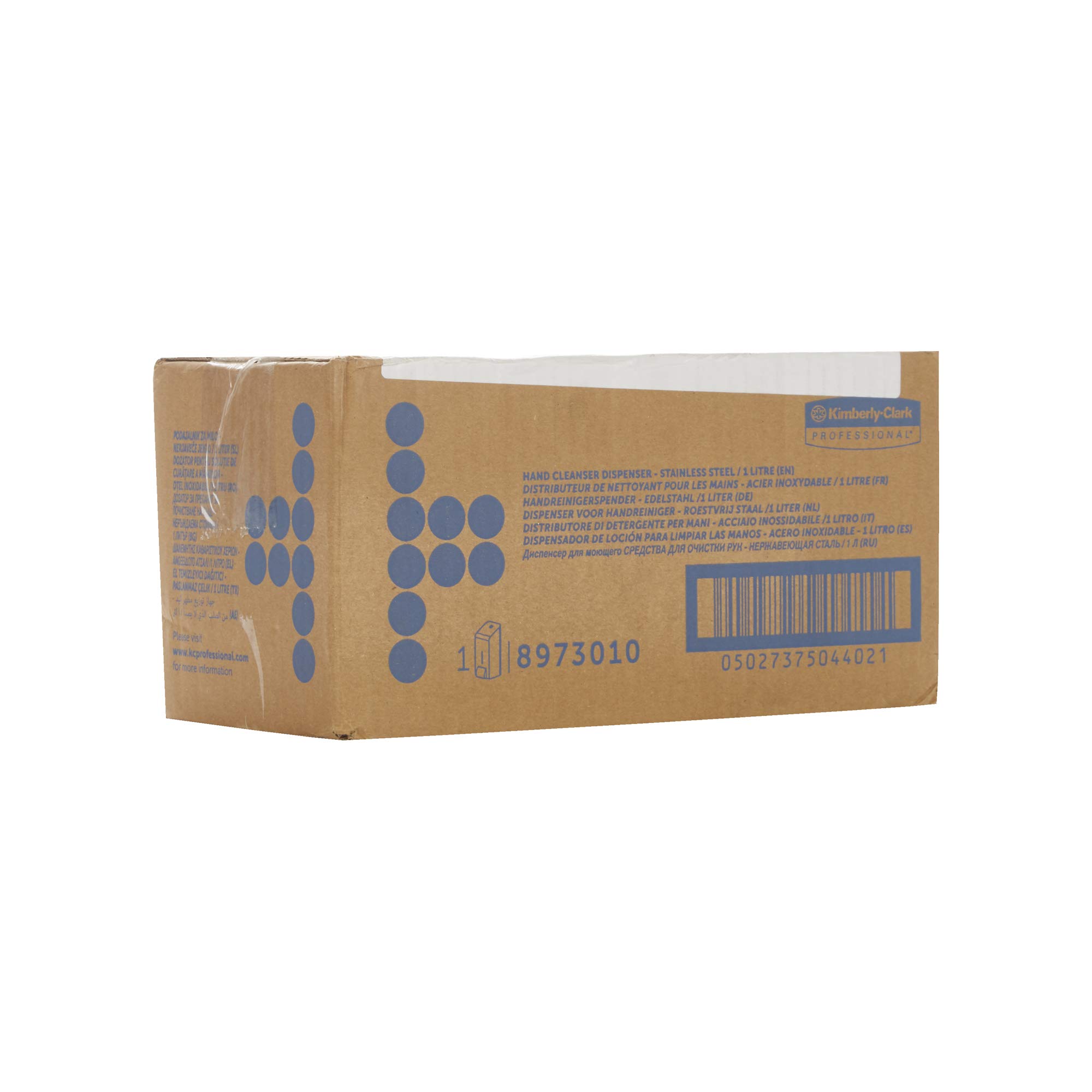 Kimberly-Clark 8973 Dispensador de Jabón para el Lavado de Manos Profesional, para Cartuchos de Jabón de 1 L, Montaje en Pared, Acero Inoxidable, 08973010
