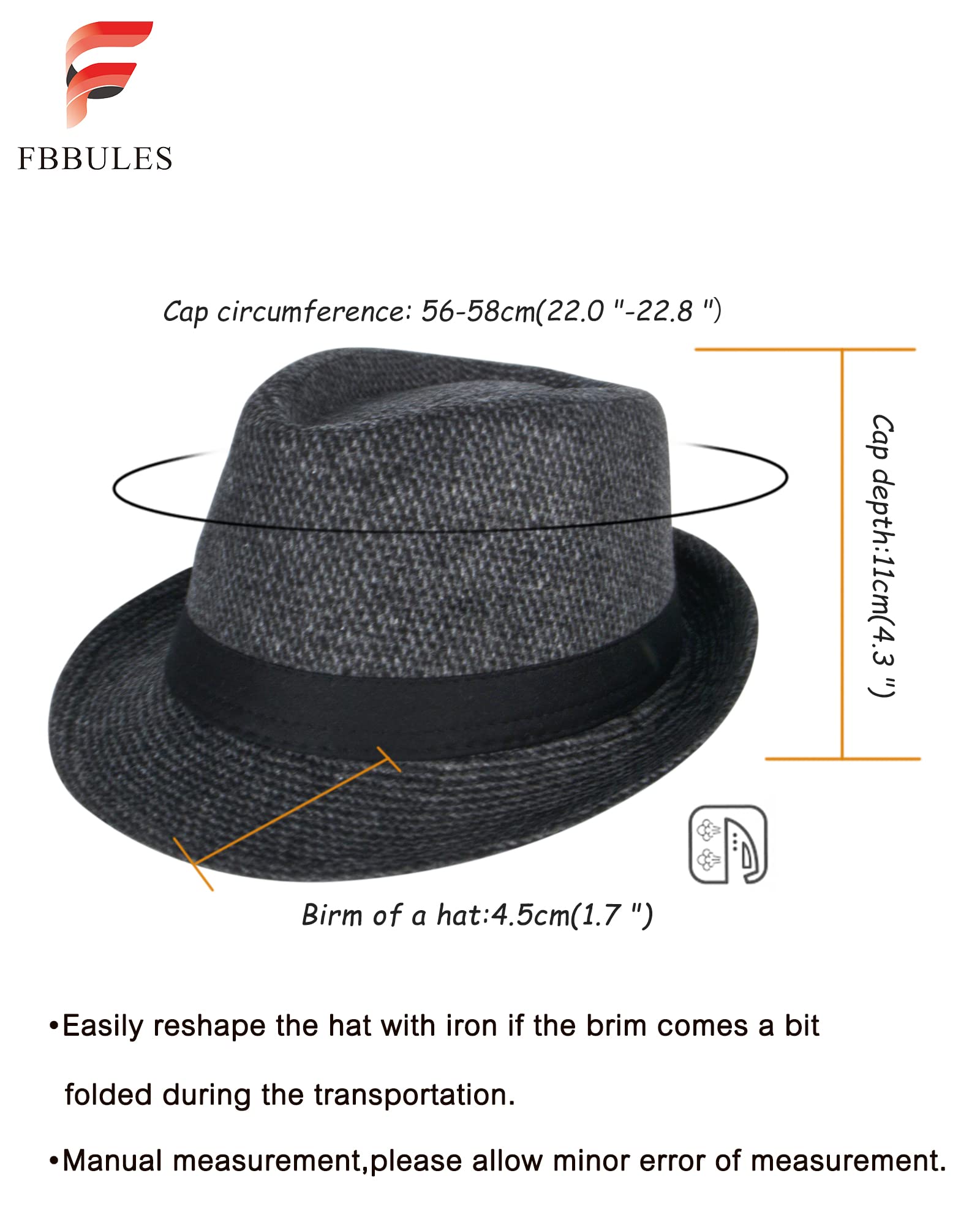 Vintage Kapelusz Fedora Trilby Czapka Jazzowa Melonik Kapelusz Gangster Fascinators Panama Czapka Jazzowy Z Szerokim Rondem Roll-up Dla Mężczyzn Kobiet 56-58cm