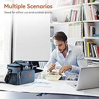 Vista 175 de Lifewit Bolsa de Almuerzo Mediana Aislada Caja de Almuerzo Hielera Suave Bolsa Refrigerante para Adultos Hombres Mujeres, Gris 12 Latas (9L)