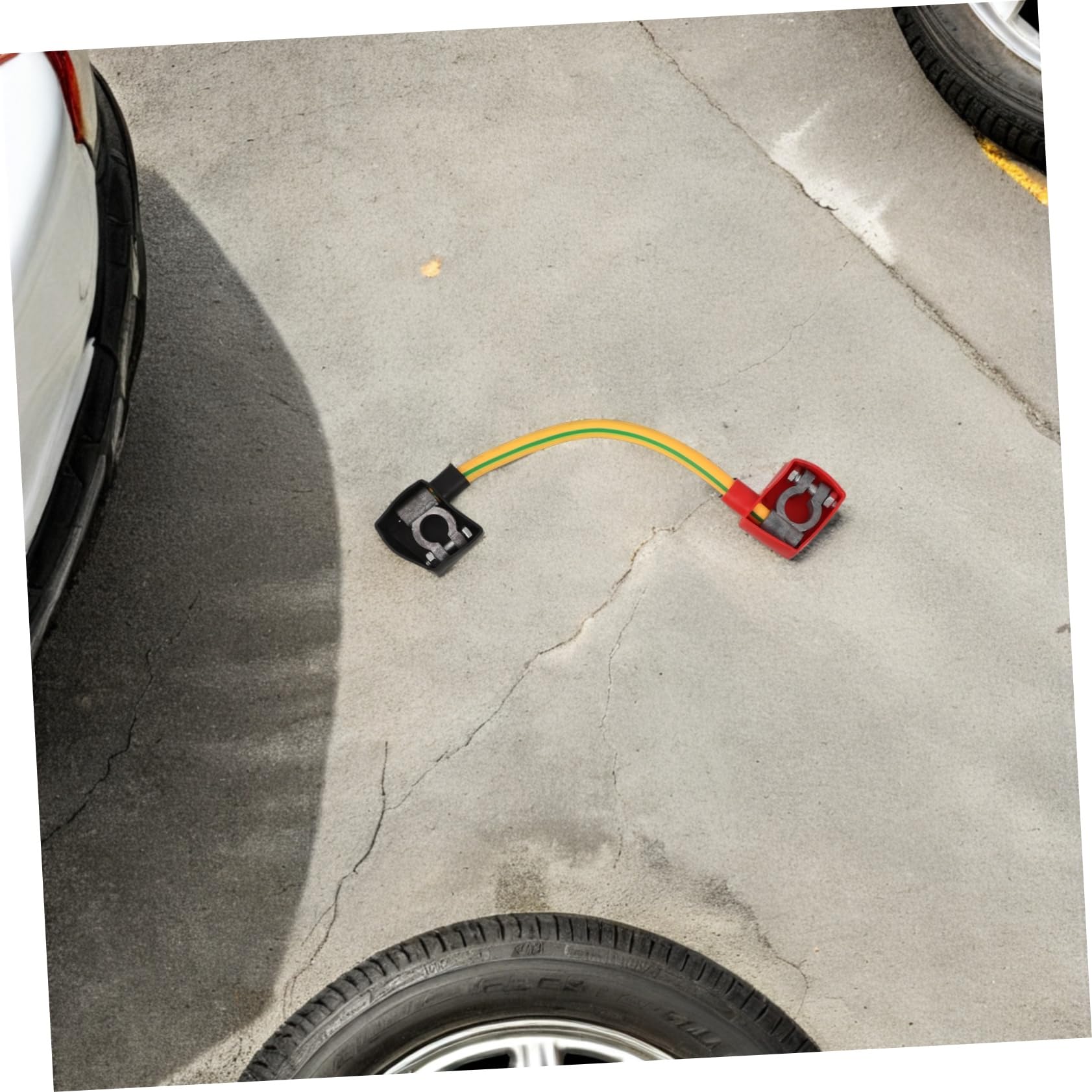 Câble de Batterie de Voiture 2 Pièces en Alliage et Plastique