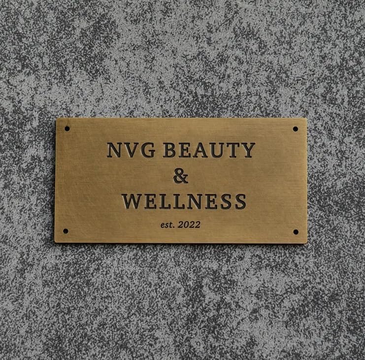 Custom brass nameplates, cast bronze signs,brass plaques,metal door signs,house number plates,suitable for home,building,commercial signage.