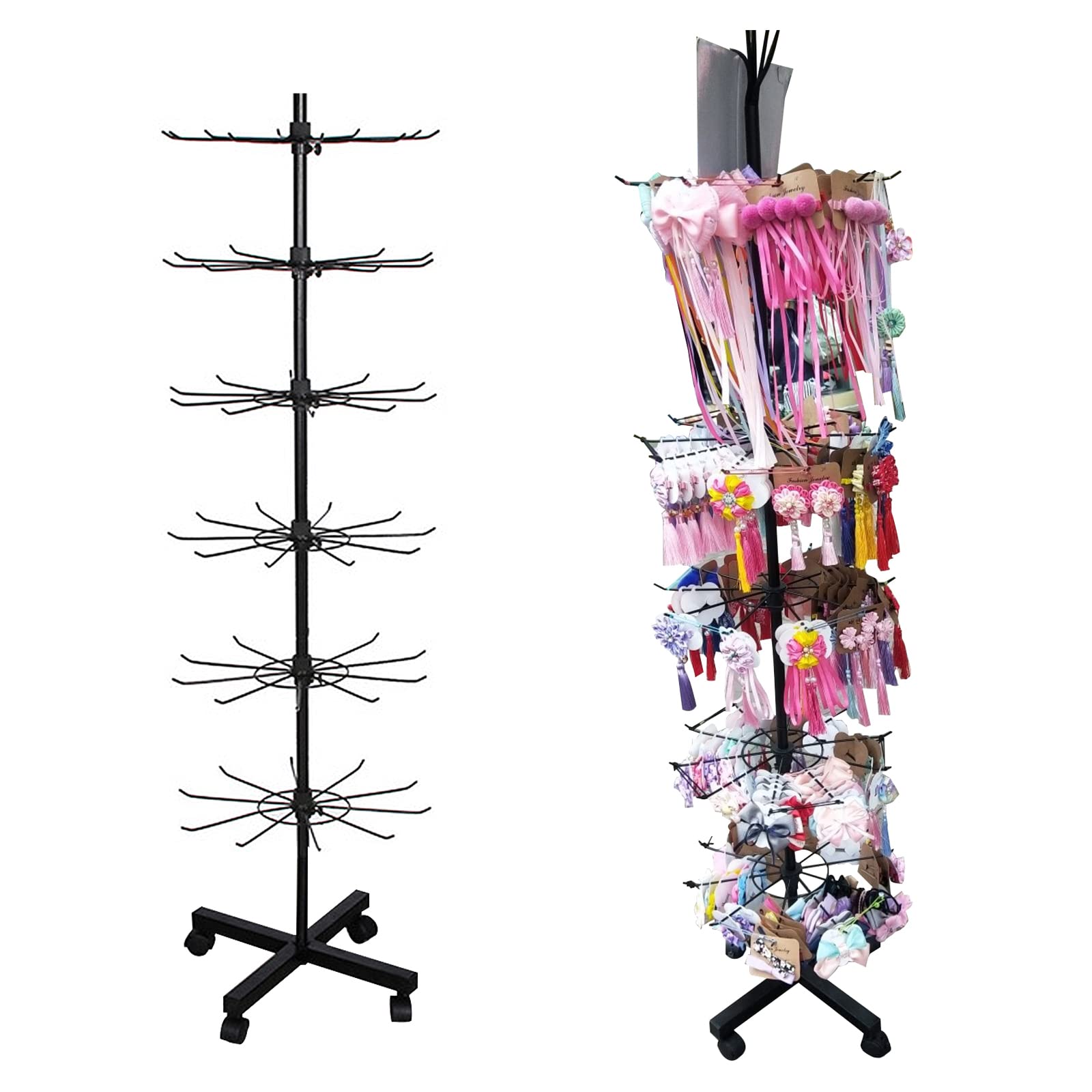 Amazon｜AUTEK 小売ディスプレイスタンド 6段 可動式ショップ スピナー