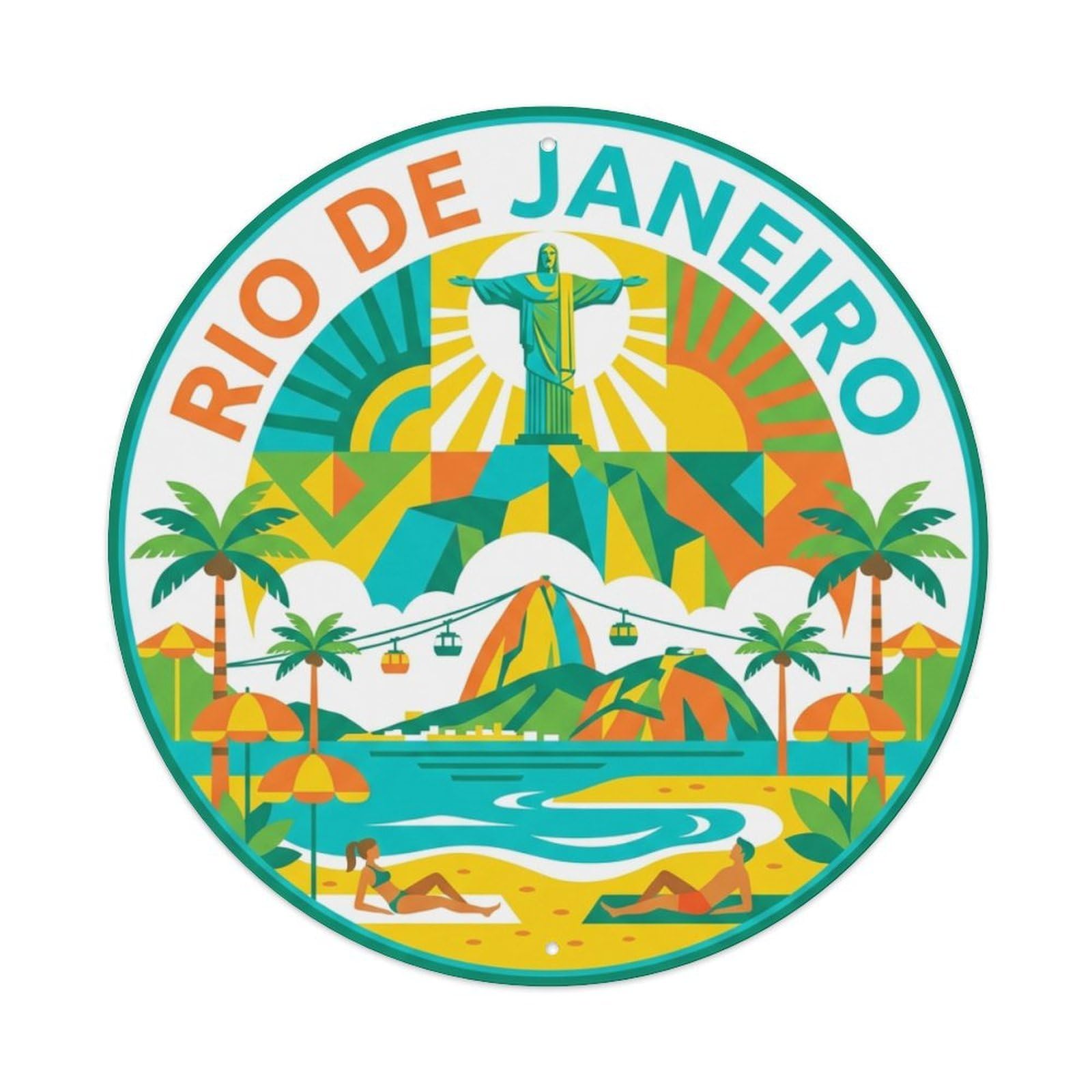 Travel Retro Brazil Rio De Janeiro Metal Tin Sign