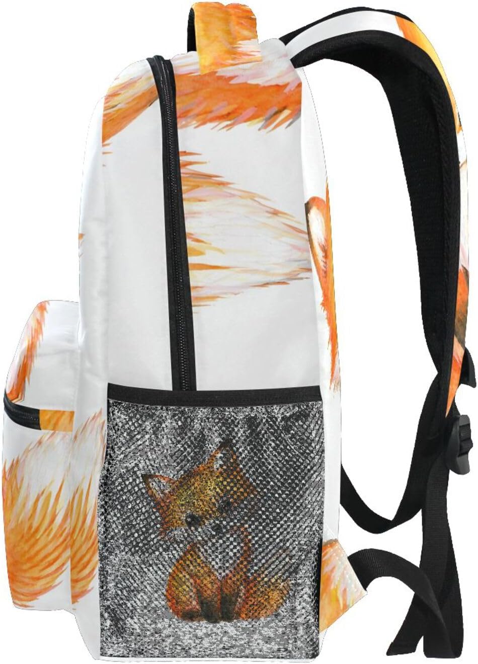 ALAZA Cute Little Fox Animal Print Large Backpack Personalized Laptop iPad Tablet Travel School Bag with Multiple Pockets image 4
