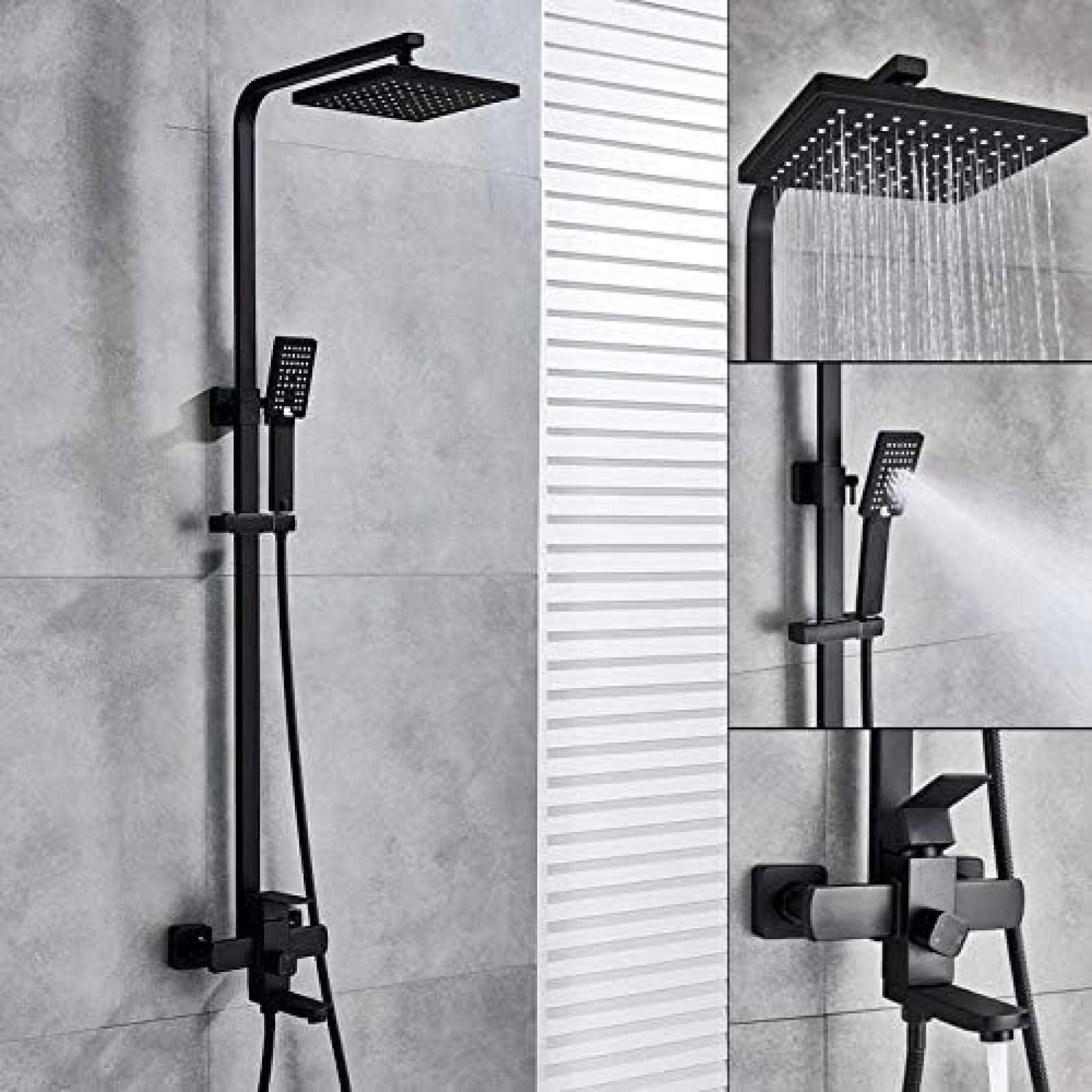 Mélangeur chaud-froid de douche murale avec bec de douchette pour rénovation moderne
