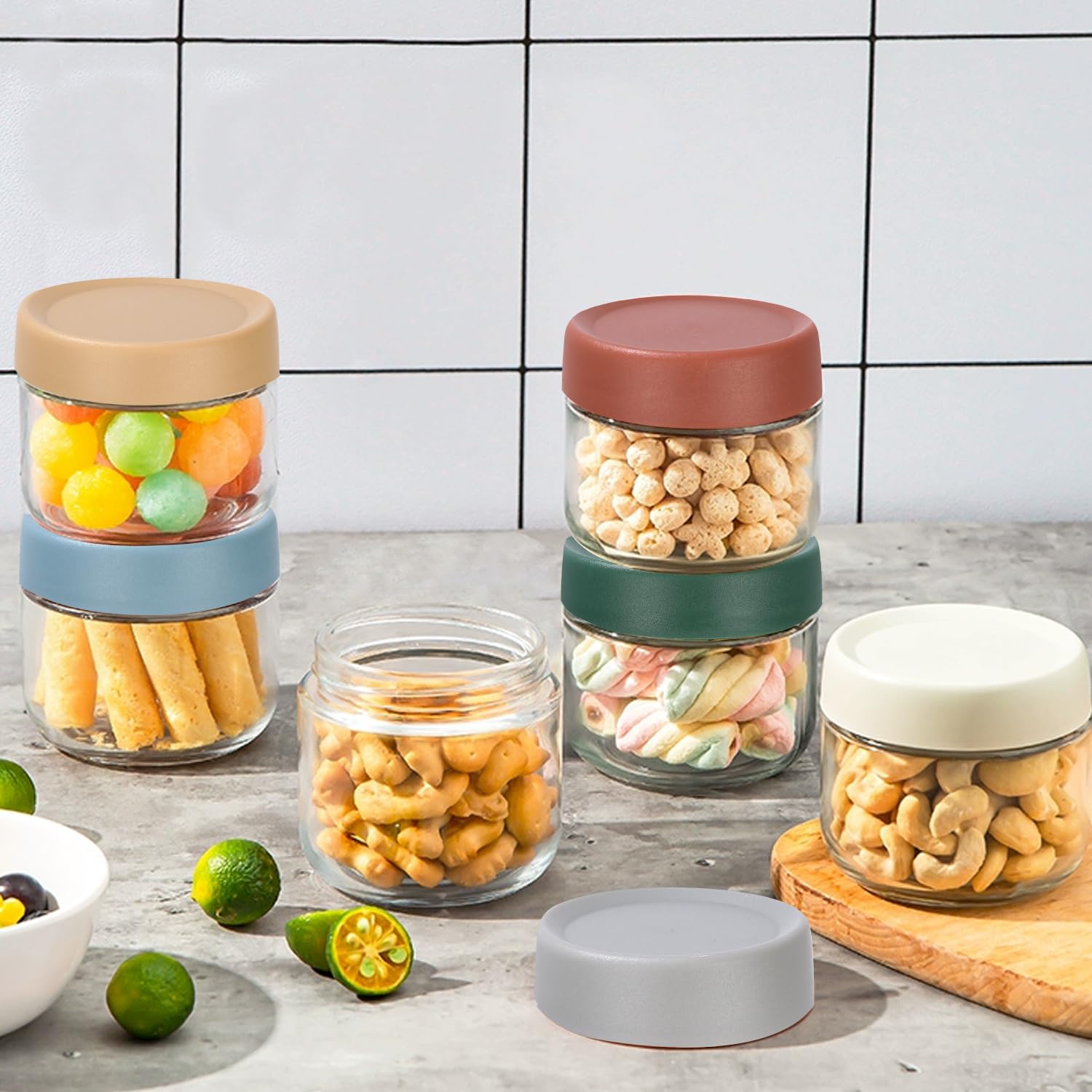 Glazen pot met schroefdeksel 330 ml - Set van 6 - Vogue. Vogue Glazen pot met schroefdeksel 330 ml - Set van 6 - Vogue. Vogue
