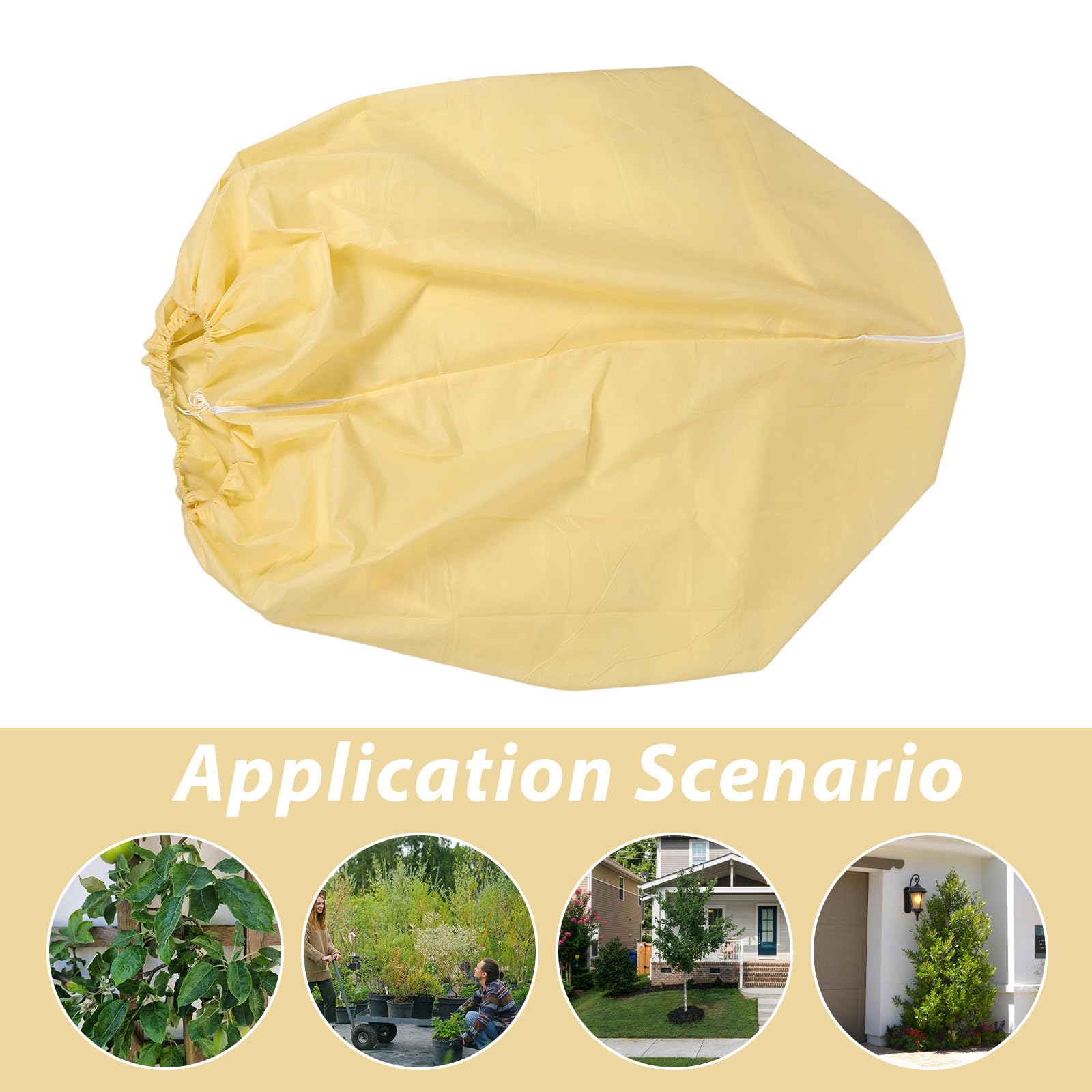 Angoily Copertura Antifreddo per Piante 180x240 Cm Non Tessuto | Beige, per Vasi e Arbusti, Riutilizzabile, Uso Esterno nei Mesi Freddi