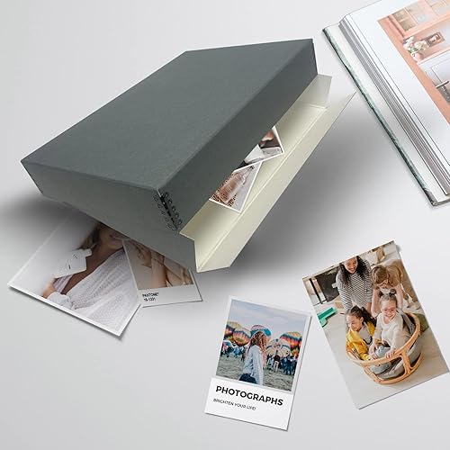 Vista 160 de Lineco, Caja de almacenamiento de archivos de museo de color tostado de 9 x 12 pulgadas, diseño frontal caído. Sin ácidos con borde de metal.