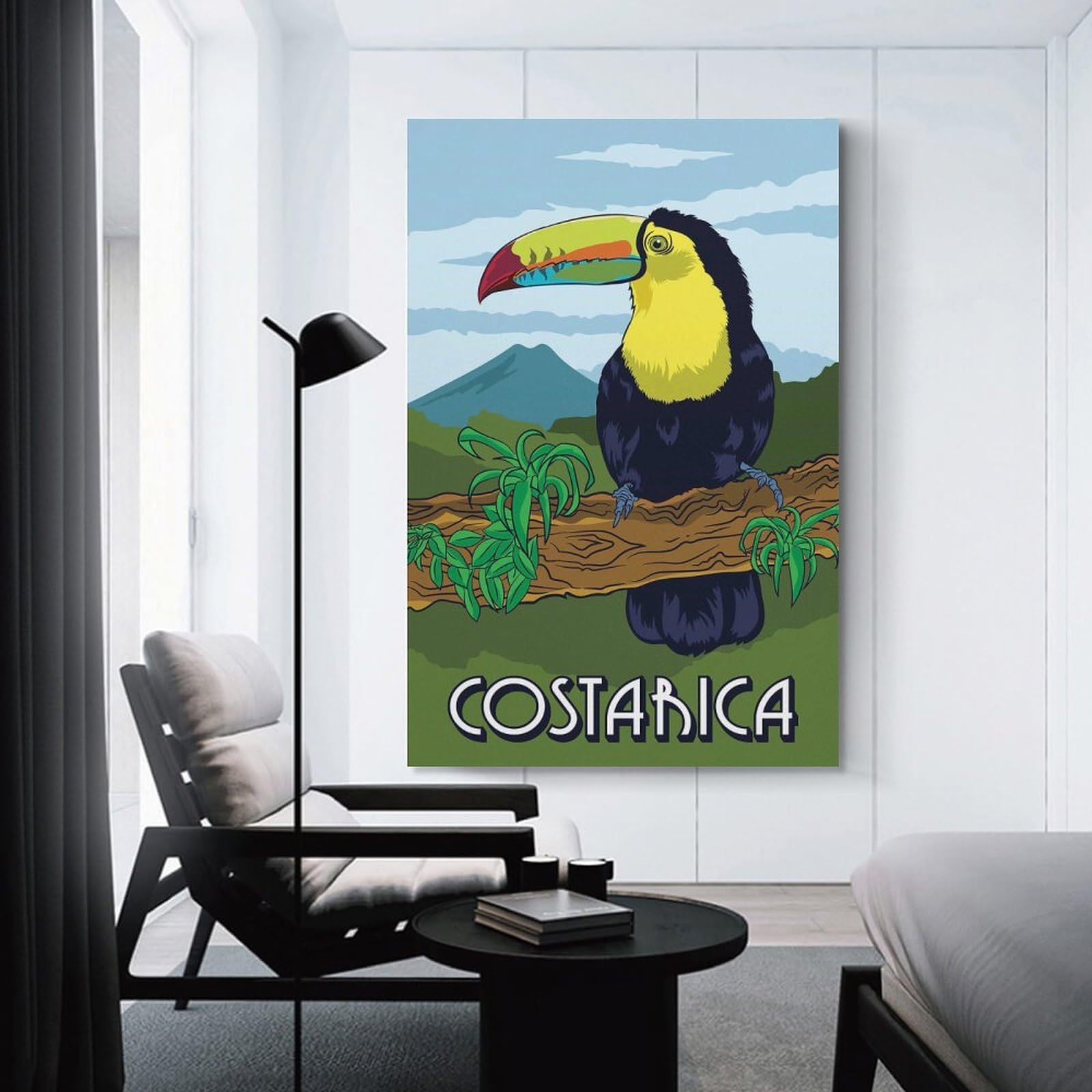 Junmoney Wall Picture Print Costa Rica, 24x36inch(60x90cm), for Wall Displays, Bedrooms Or Room Updates, Wall Decor Suited to Curated Displays