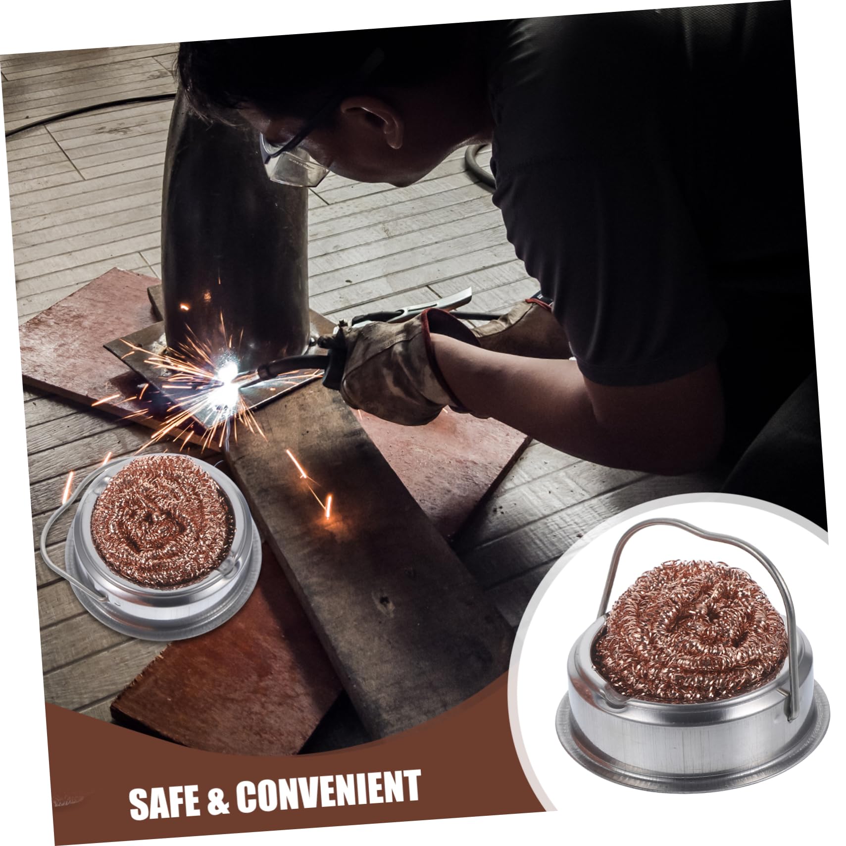 STOBAZA Soldering Iron Heat-resistant Stand Wire Ball for Cleaning Soldering Tips