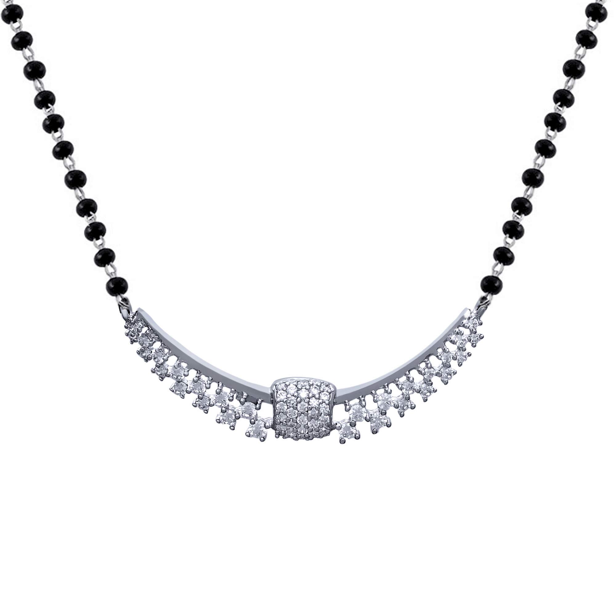 CLARA 925 Sterling Silver Mangalsutra Tanmaniya Pendant with Chain Gift for Women and Girls (B09D3YPP22) Amazon Price History, Amazon Price Tracker