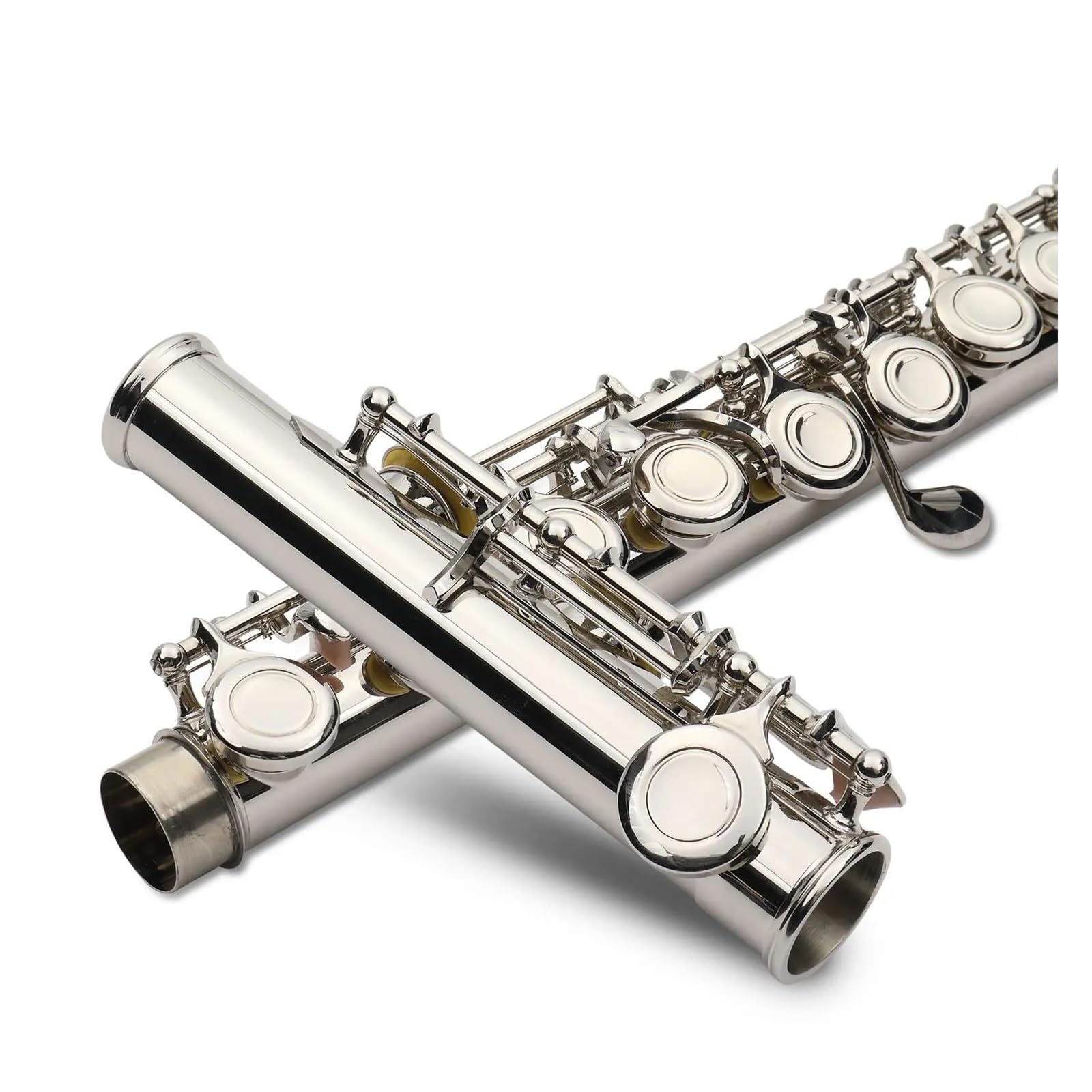 flet prosty Zestaw instrumentów dla początkujących C Flute 16 z zamkniętym otworem, biały brąz