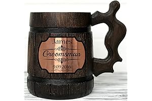 Personalized Wooden Beer Mug: The Perfect Gift for Groomsmen and Your Wedding Party