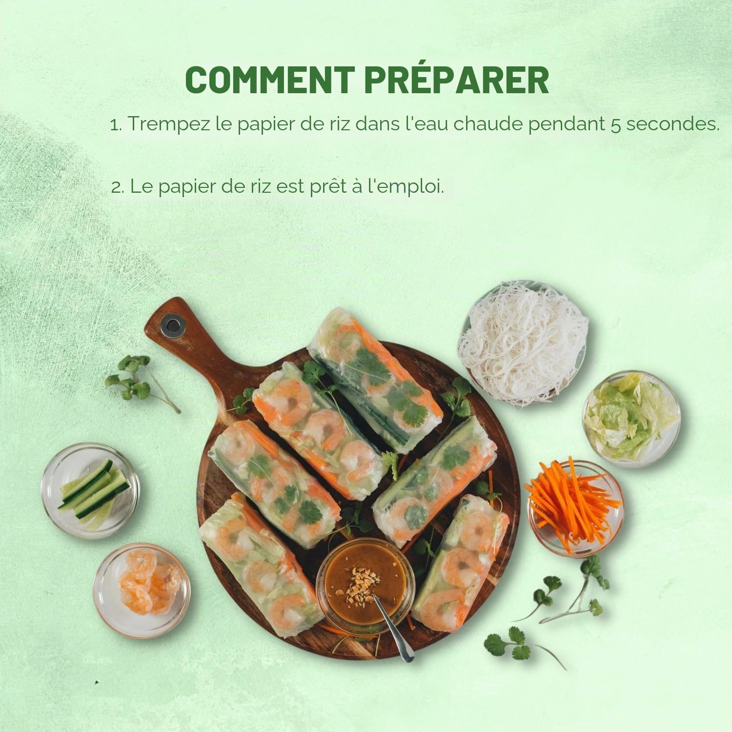 BAMBOO TREE - Feuilles de riz 22Cm. Carré - Multipack (36 X 400 GR)