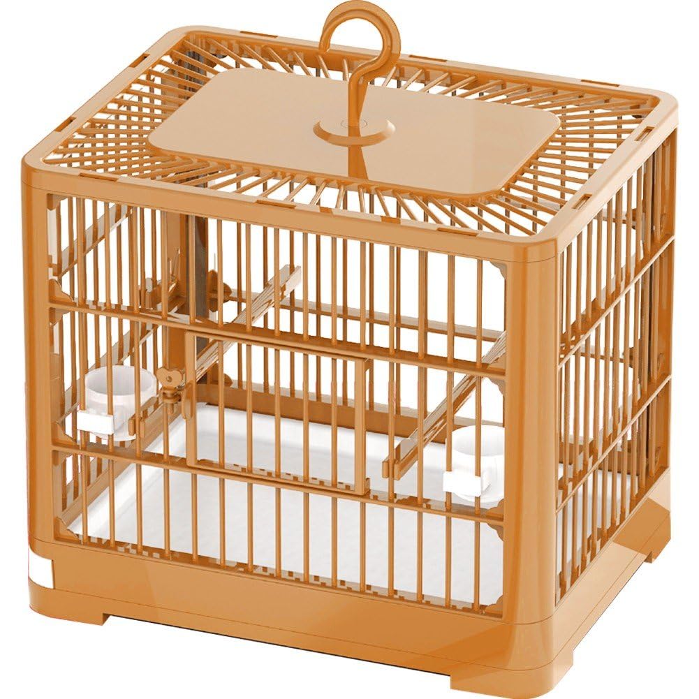 vepoty Bird Carrier Cage with Handle Standing Bird Cage Bird Keeping Cage Hanging Bird Nest for Birds Parrot Parakeets Canaries