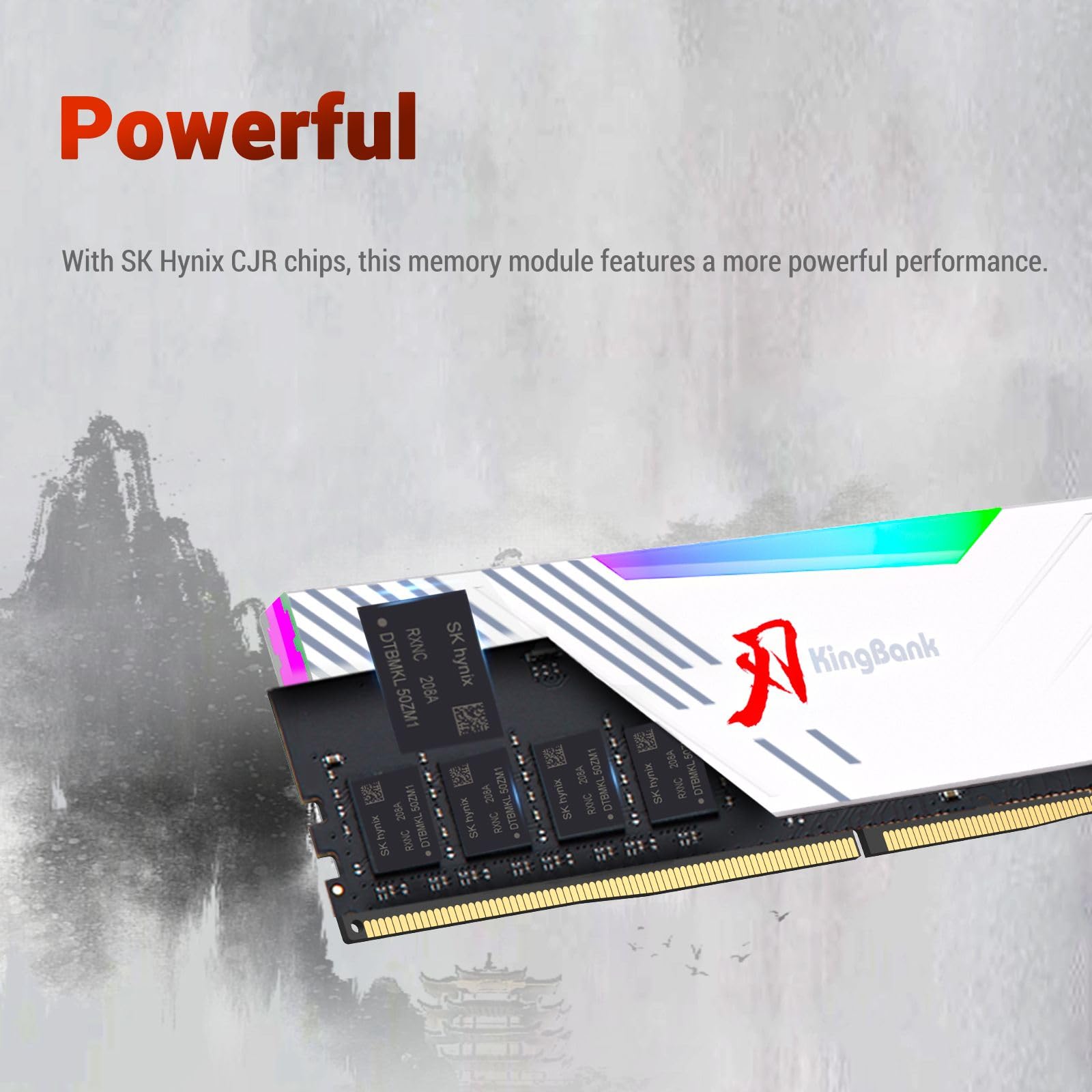KingBank CL18 DDR4 32GB (2x16GB) メモリー KingBank Computer Desktop Memory Ram DDR4 32GB(2x16GB