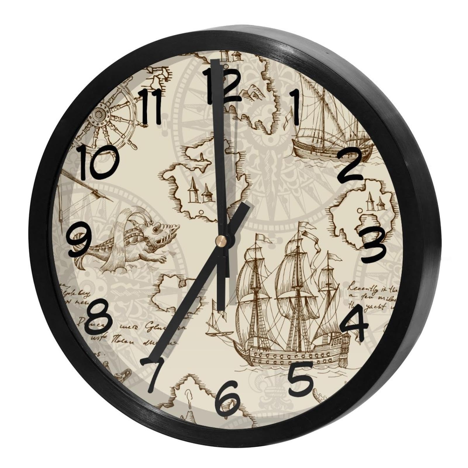 Horloge murale à quartz sans tic-tac ronde et silencieuse pour la maison