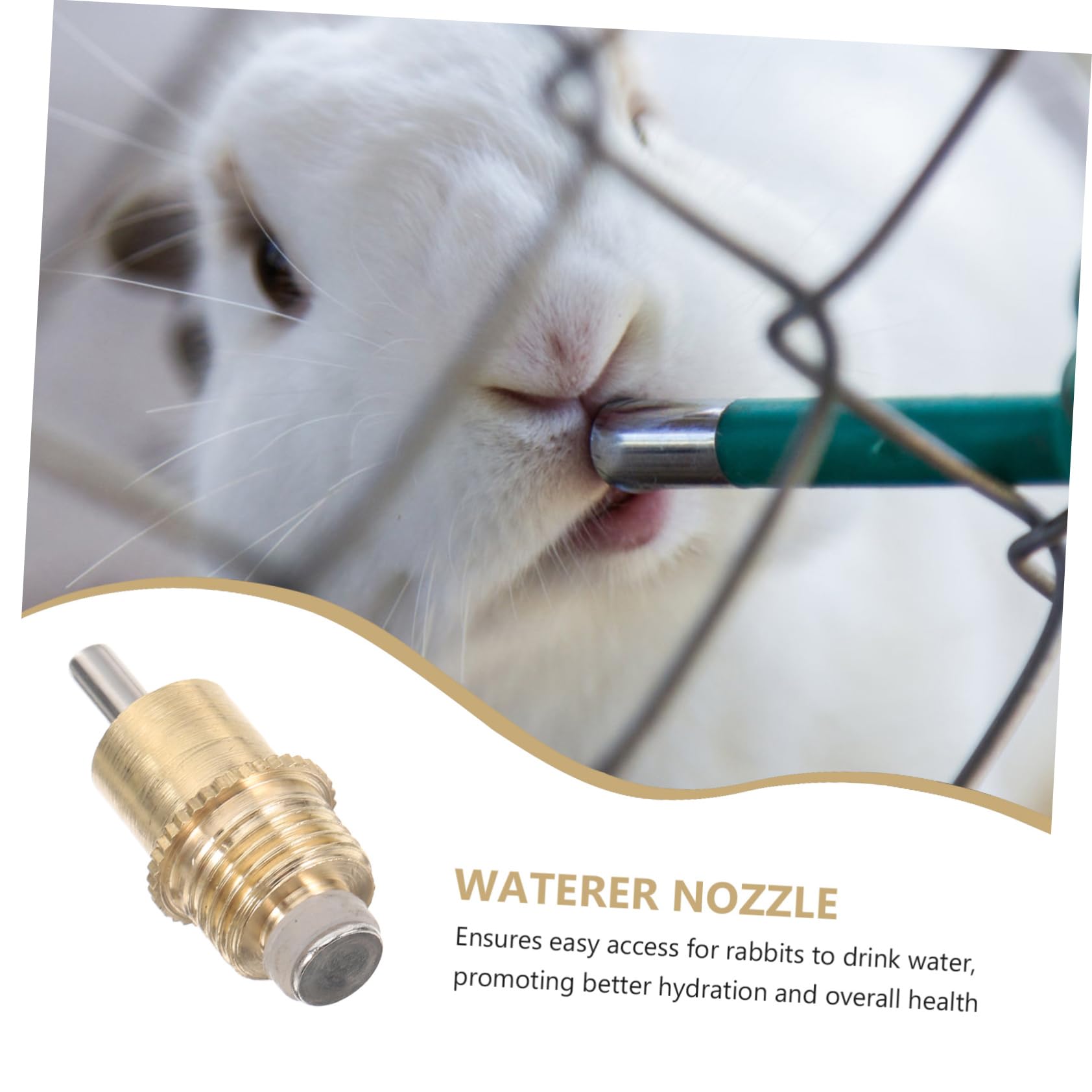 Abaodam Rabbit Watering System 10pcs Automatic Water Spout Nozzles Leakproof for Continuous Hydration Pet Rabbit Drinkers