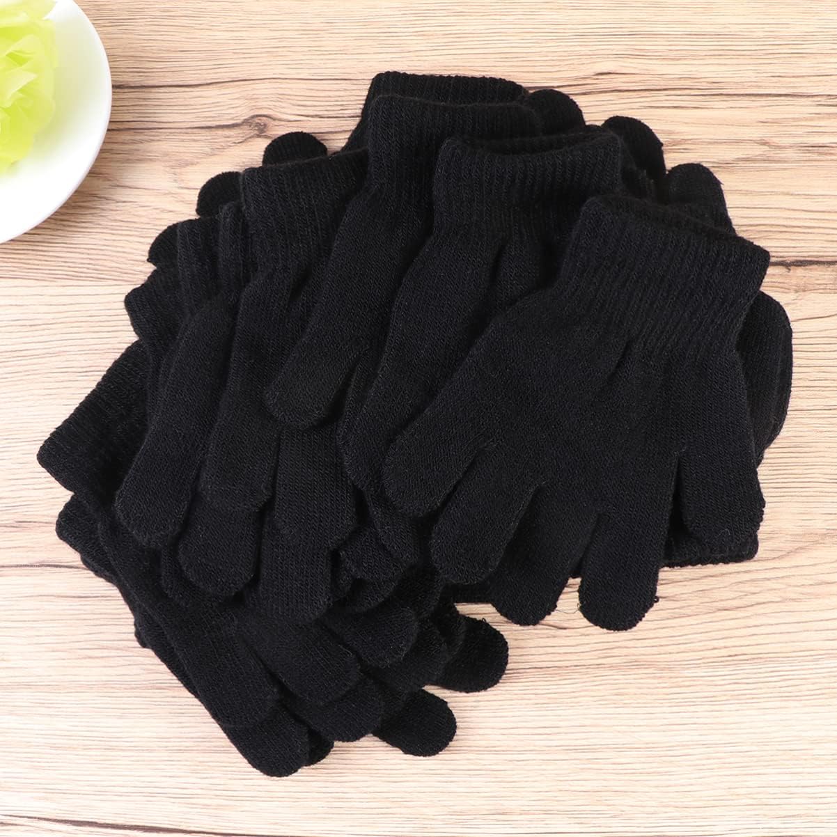 TOVINANNA Cotton Youth Thermal Gloves Knitted Mittens for Boys Girls Warm Winter Gloves