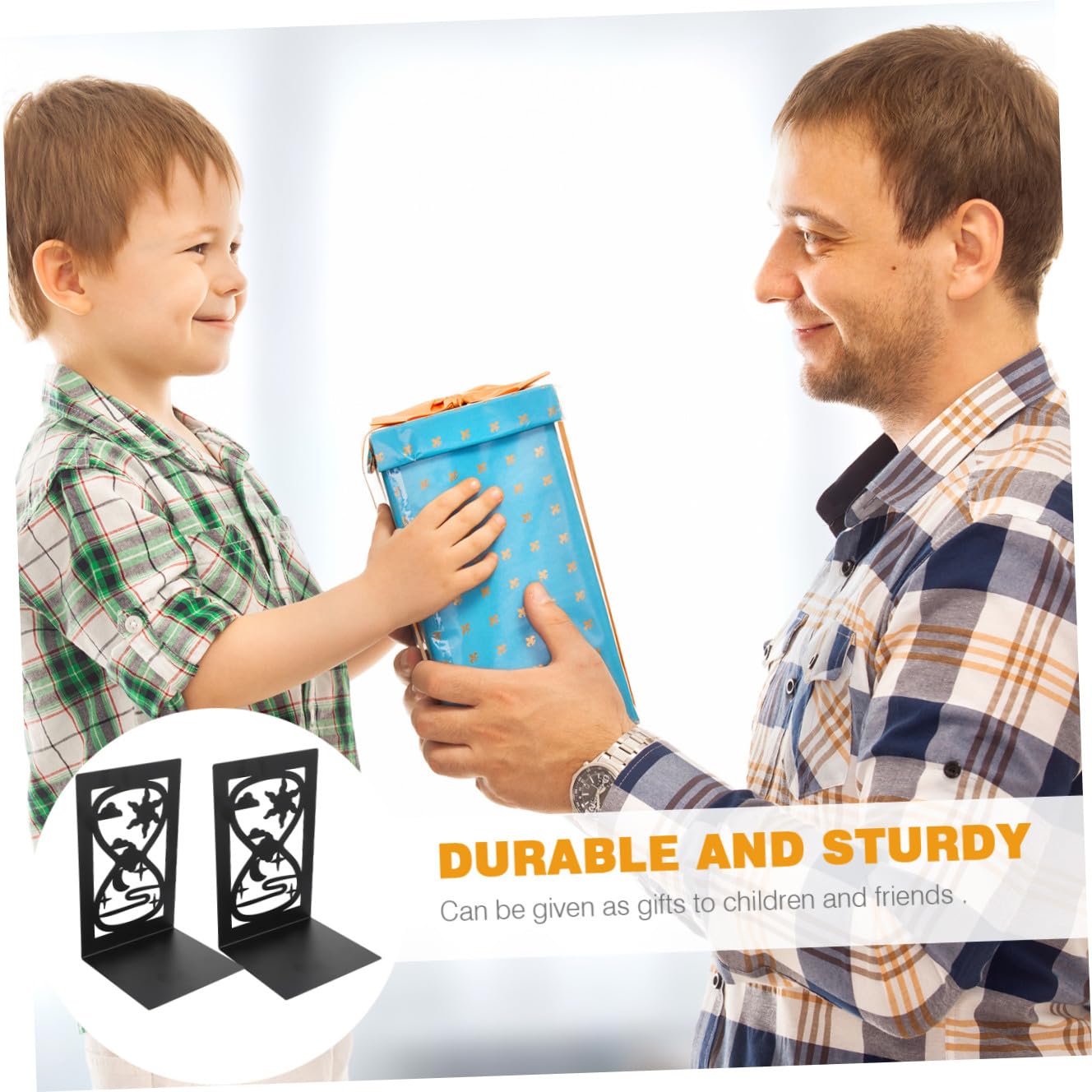 SHINEOFI Fermalibri Da Scrivania in Metallo Nero Organizer Per Libri Per La Stanza