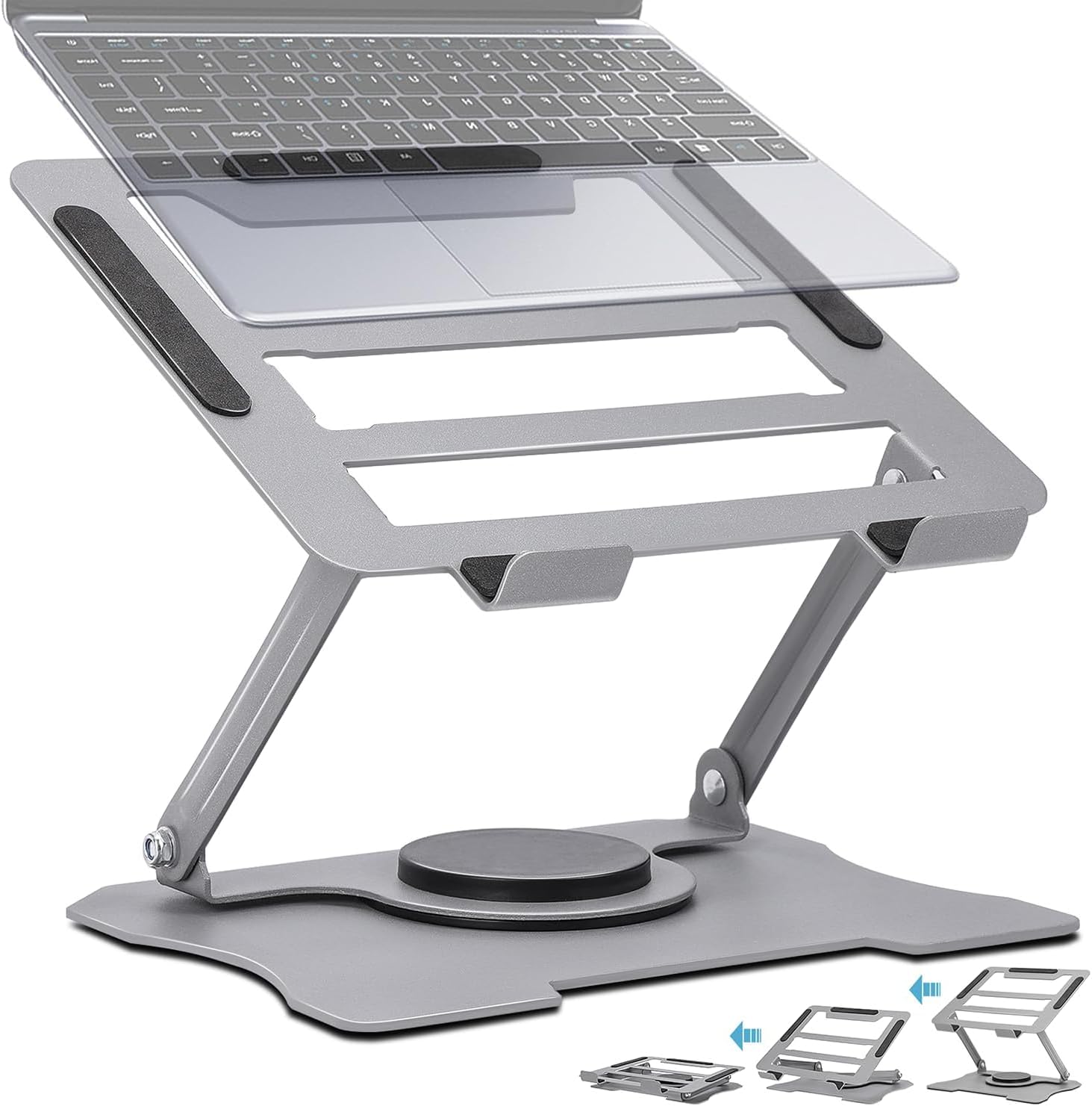 Suporte Notebook Ajustável, Suporte para Notebook até 17 Polegadas com Base Giratória