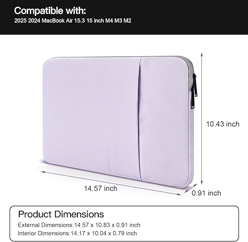 Vista 26 de Funda impermeable para laptop HP Envy 17/HP Pavilion 17/Omen 17, Acer Predator 17/Aspire 17.3, Dell Inspiron 17, Lenovo, HP, MSI GS75, bolsa Gris