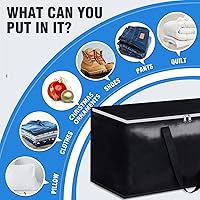 Vista 5 de BlissTotes Bolsas de mudanza, cajas de mudanza resistentes con cremalleras en la parte superior y asas resistentes, bolsas de almacenamiento