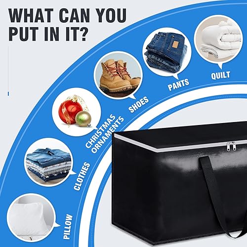 Miniatura 5 de BlissTotes Bolsas de mudanza, cajas de mudanza resistentes con cremalleras superiores y asas resistentes, bolsas de almacenamiento para ahorrar