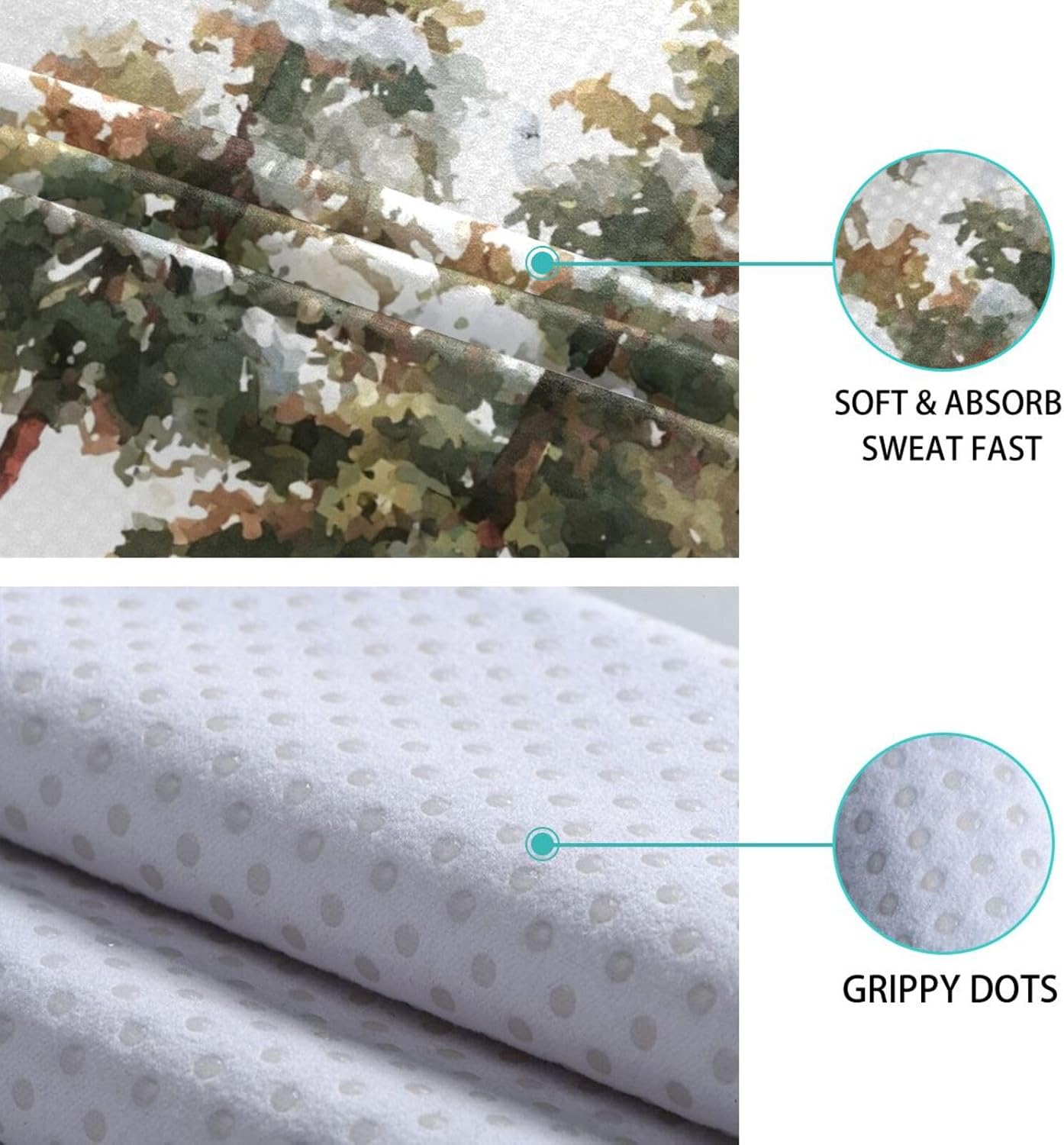 Hot Yoga Towel Christmas Winter – Stylish, Non-Slip, Grip Dots, Super Absorbent, 27" x 73" - Yoga Mat Towels for Exercise, Fitness