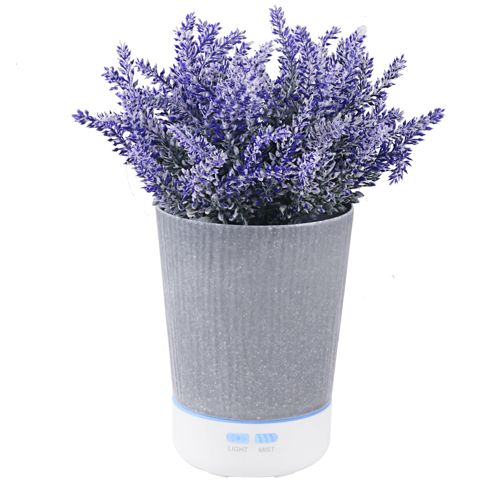 ZqLotXiaoEssential Oil Diffuser, 150ml Cold Mist Diffuser, Artificial Lavender Plant Potted Aromatherapy Diffuser, Ultrasonic Oil Diffuser for Home, Office, Bedroom, Kids Room