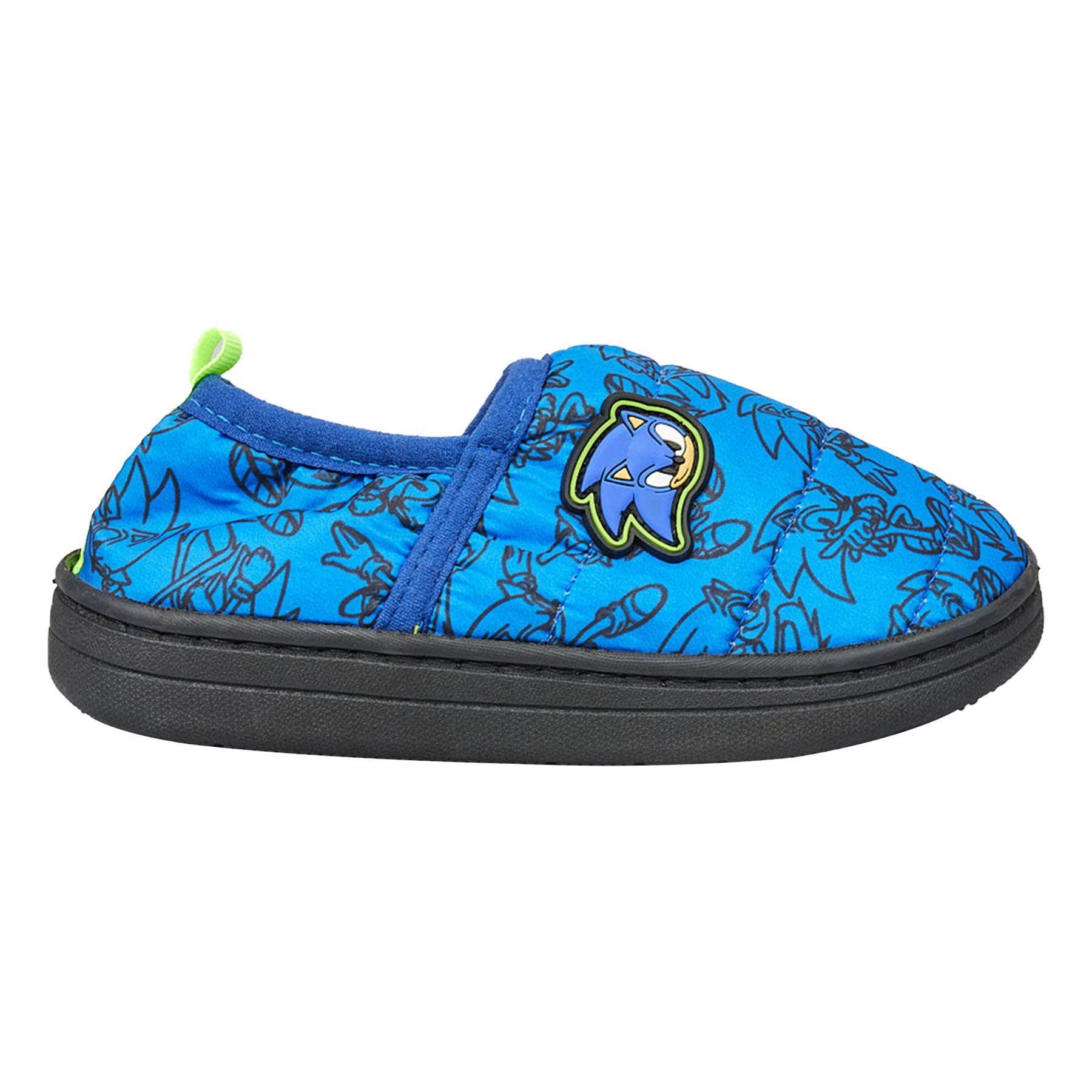 Sonic The Hedgehog Pantuflas para niños y niñas, zapatos cálidos para interiores – Sonic 28386 Slipper 1/2 UK