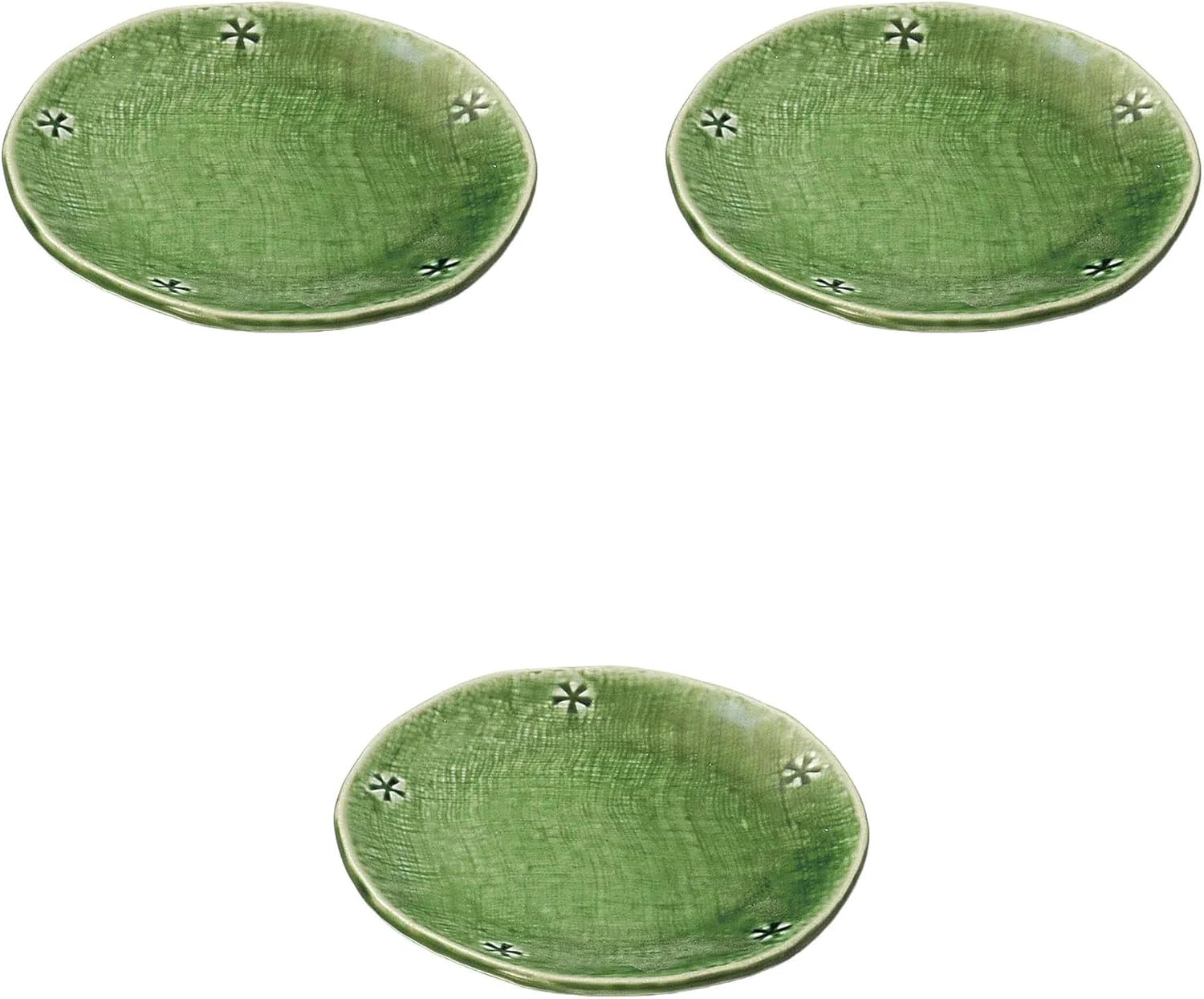 Set of 3, Oribe Inka Meigi Dish, 5.1 x 0.6 inches (13 x 1.5 cm) | Setomonohonpo