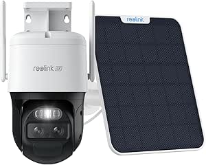 Reolink 4K 360° PTZ Camara Vigilancia Exterior + Auto-Tracking & Doble Lente, 8MP Camara Solar Inalambrica con 2,4/5 GHz WiFi 6, Detección Smart, Visión Nocturna en Color, TrackMix + Panel Solar asin的图片