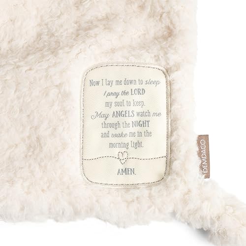 Miniatura 5 de DEMDACO Manta blanca limpia del animal de peluche de los niños de la oración de las buenas noches del cordero borroso