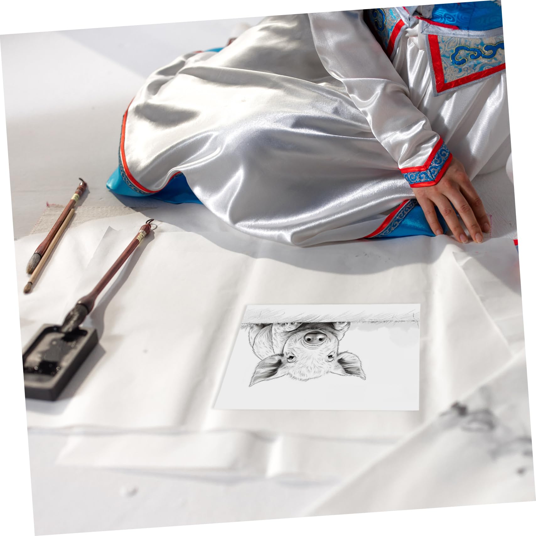 STOBOK Papier à Dessin Vierge A3 Blanc 50 Feuilles Compatible Crayons Encres Pastels Résistant au Jaunissement pour Croquis et Peinture Acrylique Artistes Étudiants