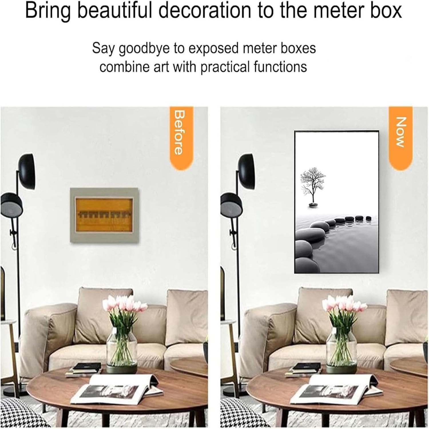 Cuadro Electrico Tapa Caja Decorativos Modernos Caja Medidor Interior Decorativo Cubrecontador Cubierta Panel Electrico Caja De Distribucion Tapa Decorativa A,40 * 50cm