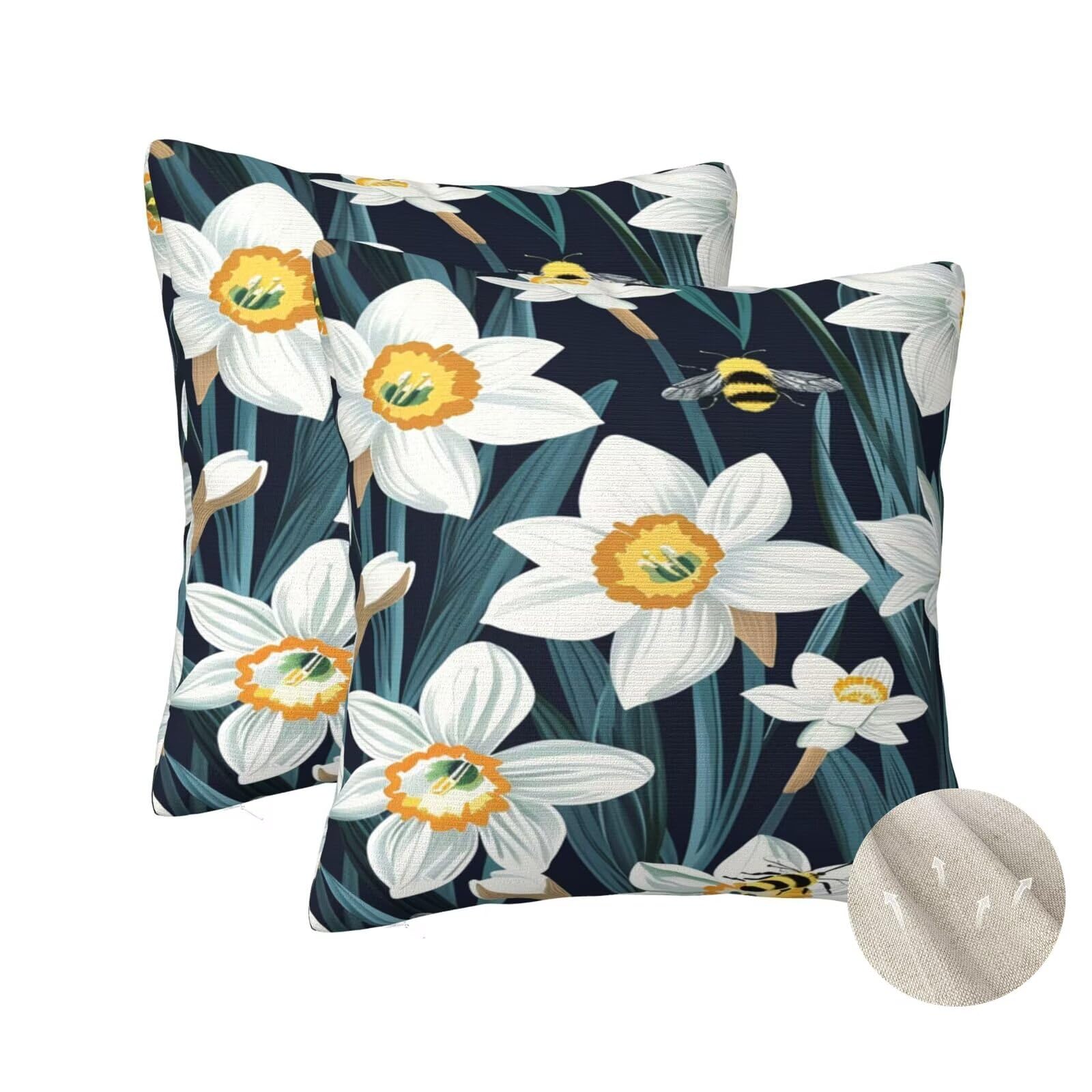 Housse coussin fleurs 70x70 cm pour un salon accueillant