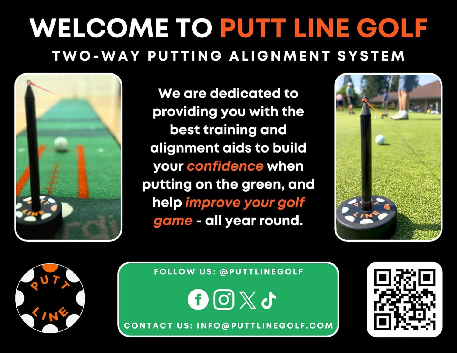 Putting Training Aid Bundle - Alignment String and T-Ruler Putting Trainer - Putter Face Angle, Stroke Path and Eye Position - Indoor and Outdoor Practice Set
